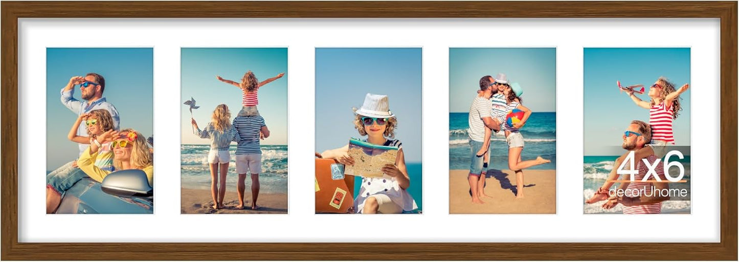 8x24 Picture Frames Collage Wall Decor for 4x6 Photos Display