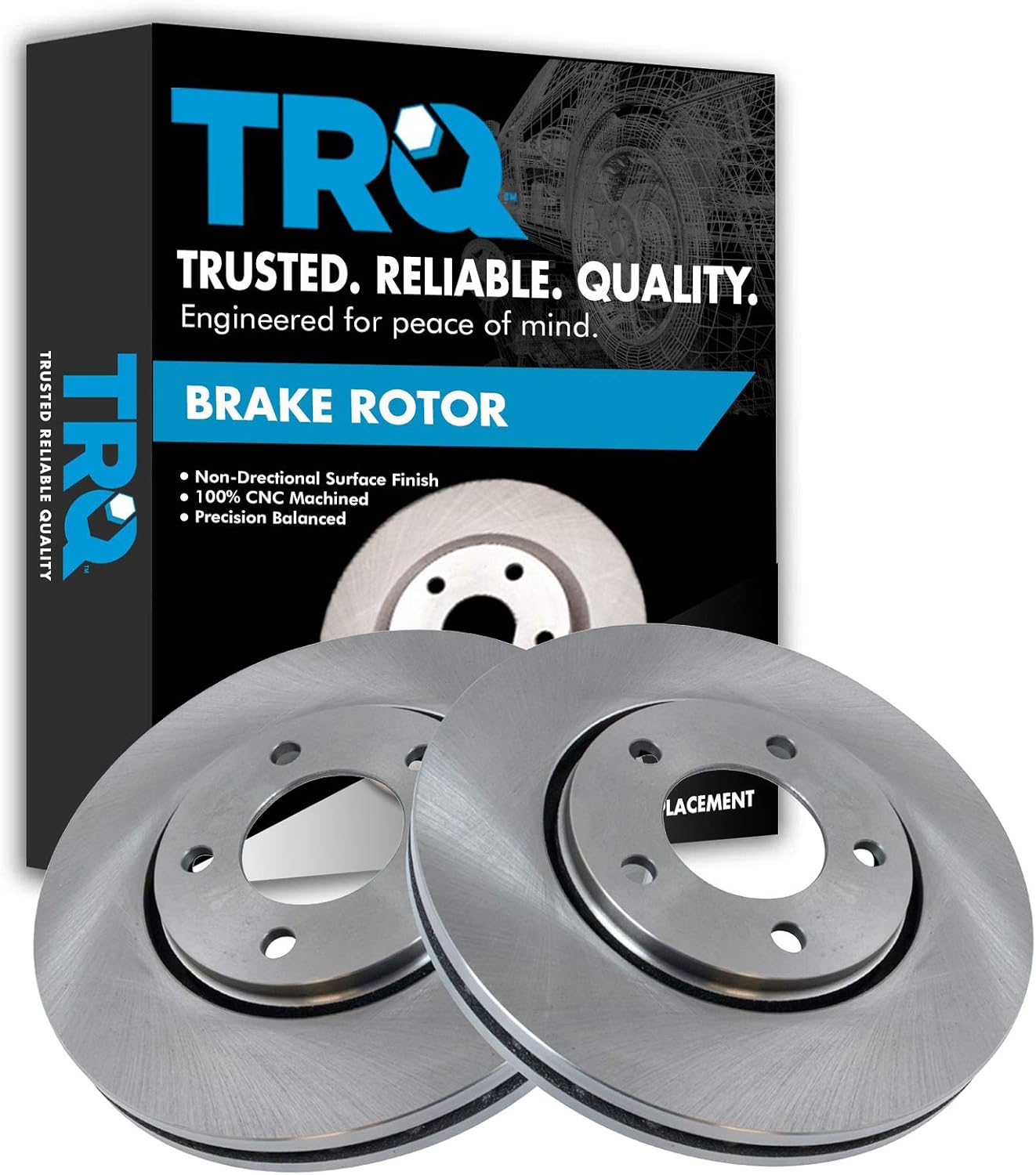 TRQ Front Brake Rotors Set for Chrysler Town & Country 2001-2007
