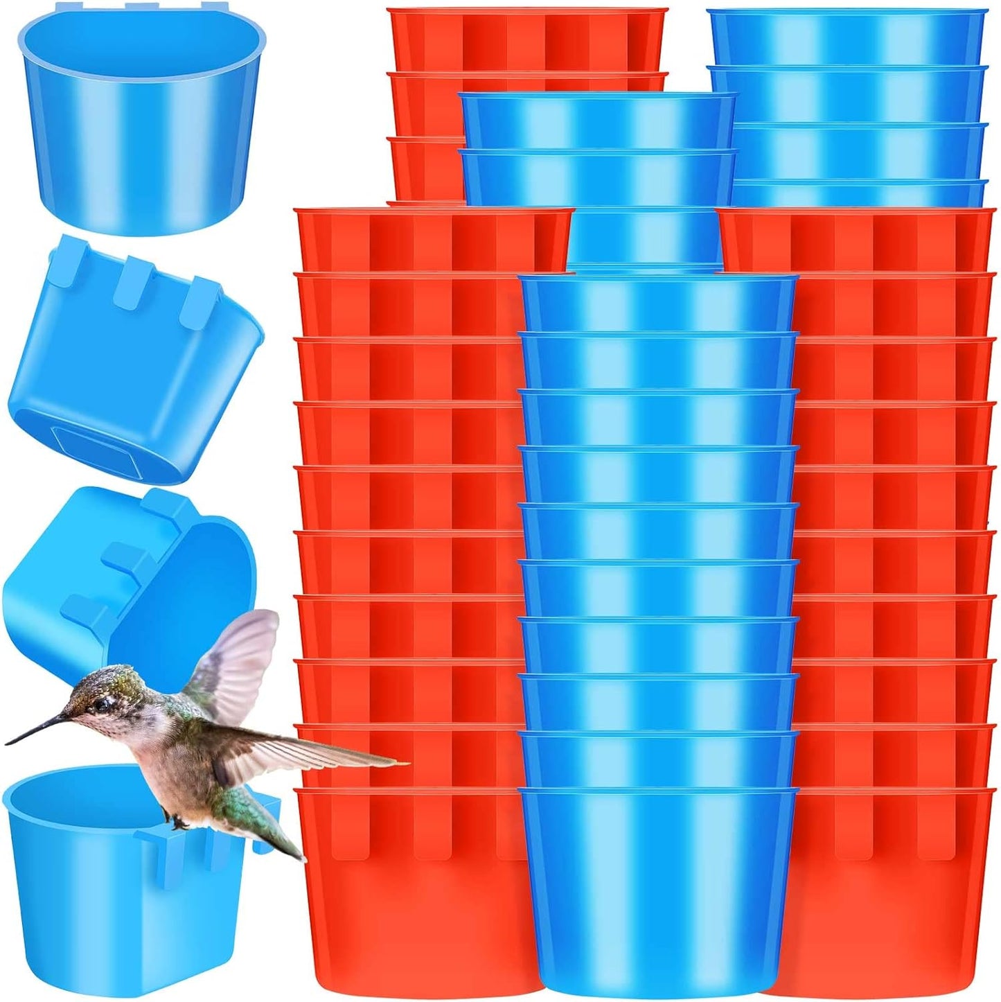 100 Pcs Cage Cups for Poultry Feeding - Durable and Versatile