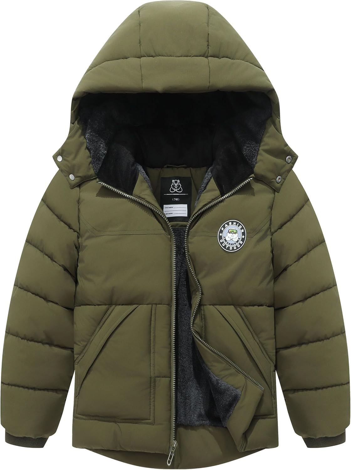 Boy's Waterproof Winter Coat Insulated Puffer Parka for Kids
