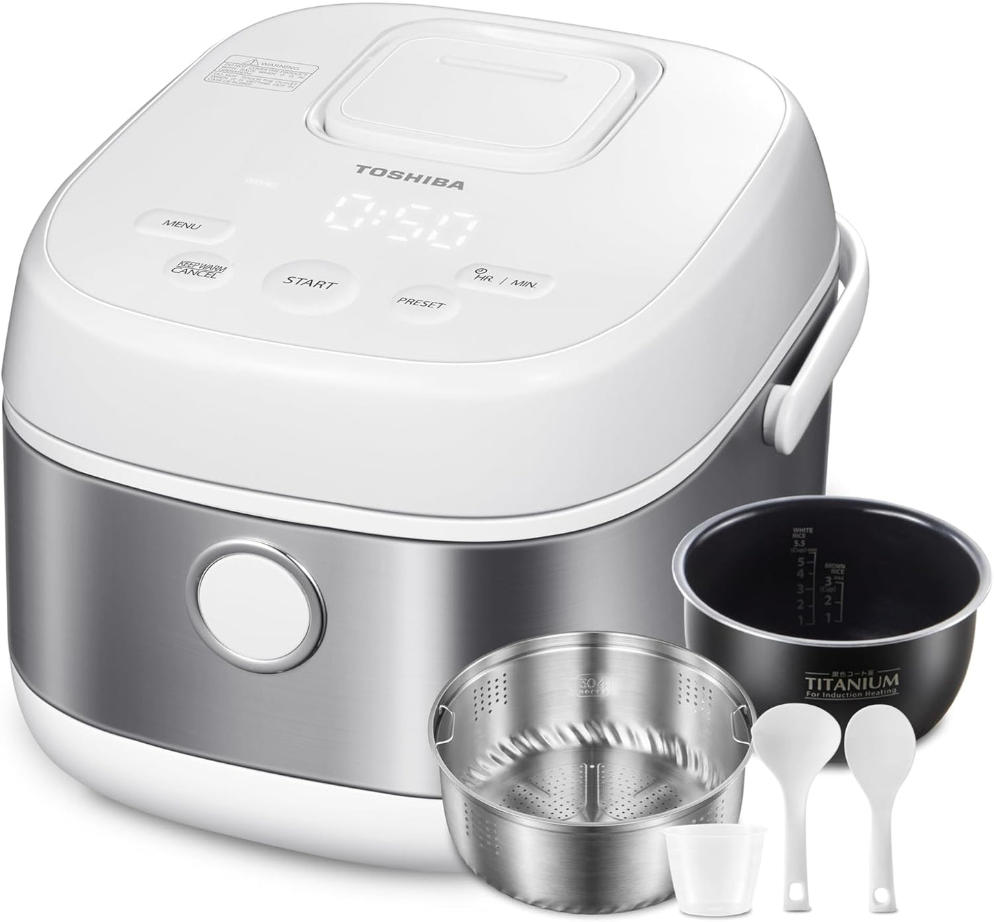 Toshiba Induction Heating Rice Cooker - 8 Functions, 24H Timer