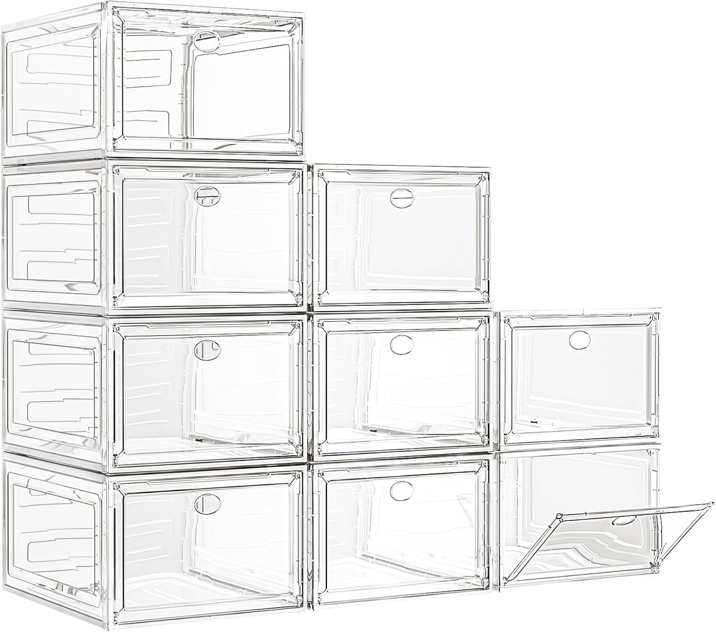 Large Clear Shoe Boxes Organizer for Efficient Shoe Storage