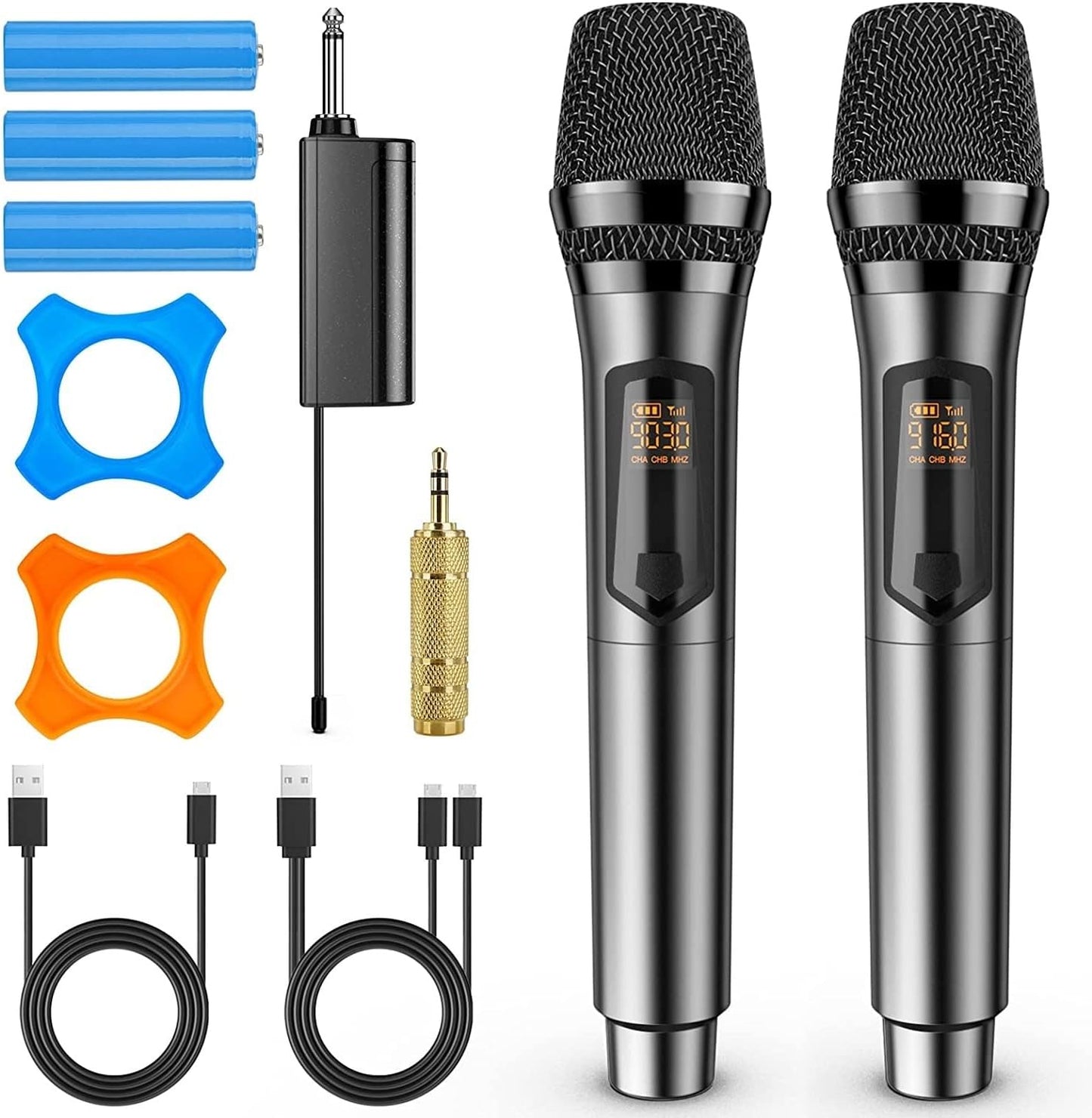Saiyin Rechargeable Wireless Microphones - 200 ft Range!