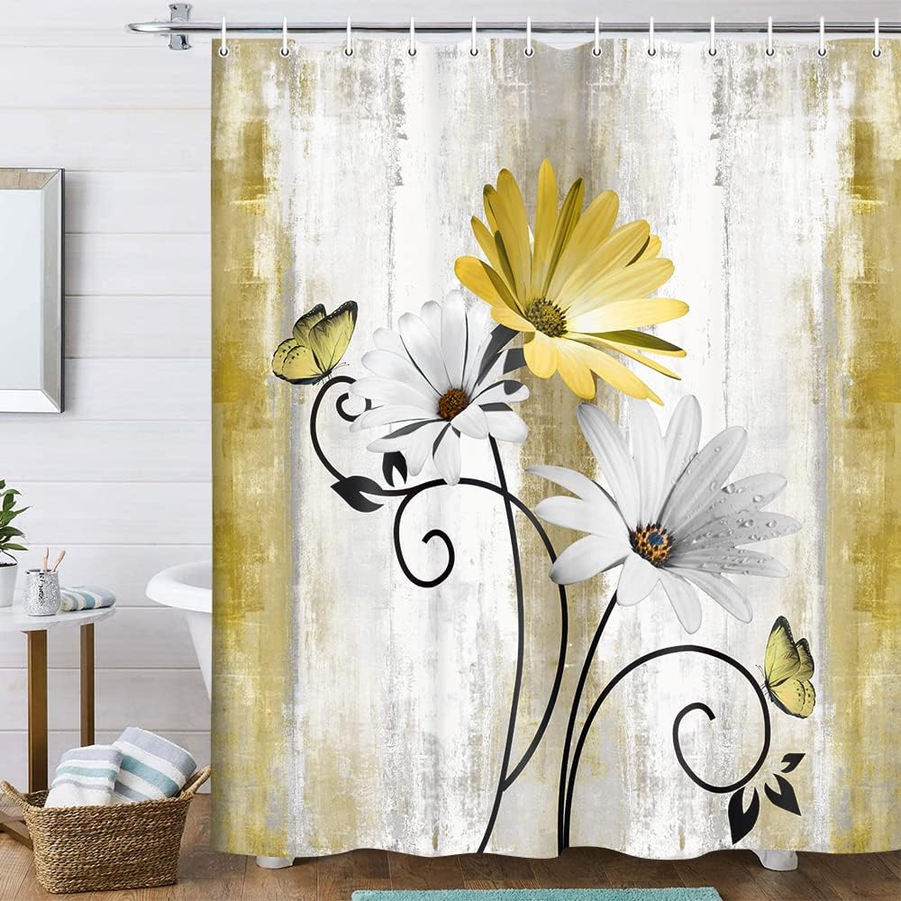 Rustic Farmhouse Floral Shower Curtain - Brighten Your Bathroom!