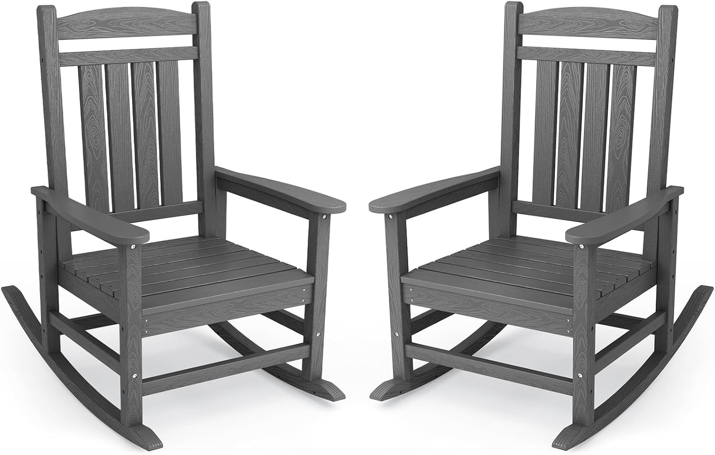 Oversized Outdoor Rocking Chair Set of 2 for Total Relaxation