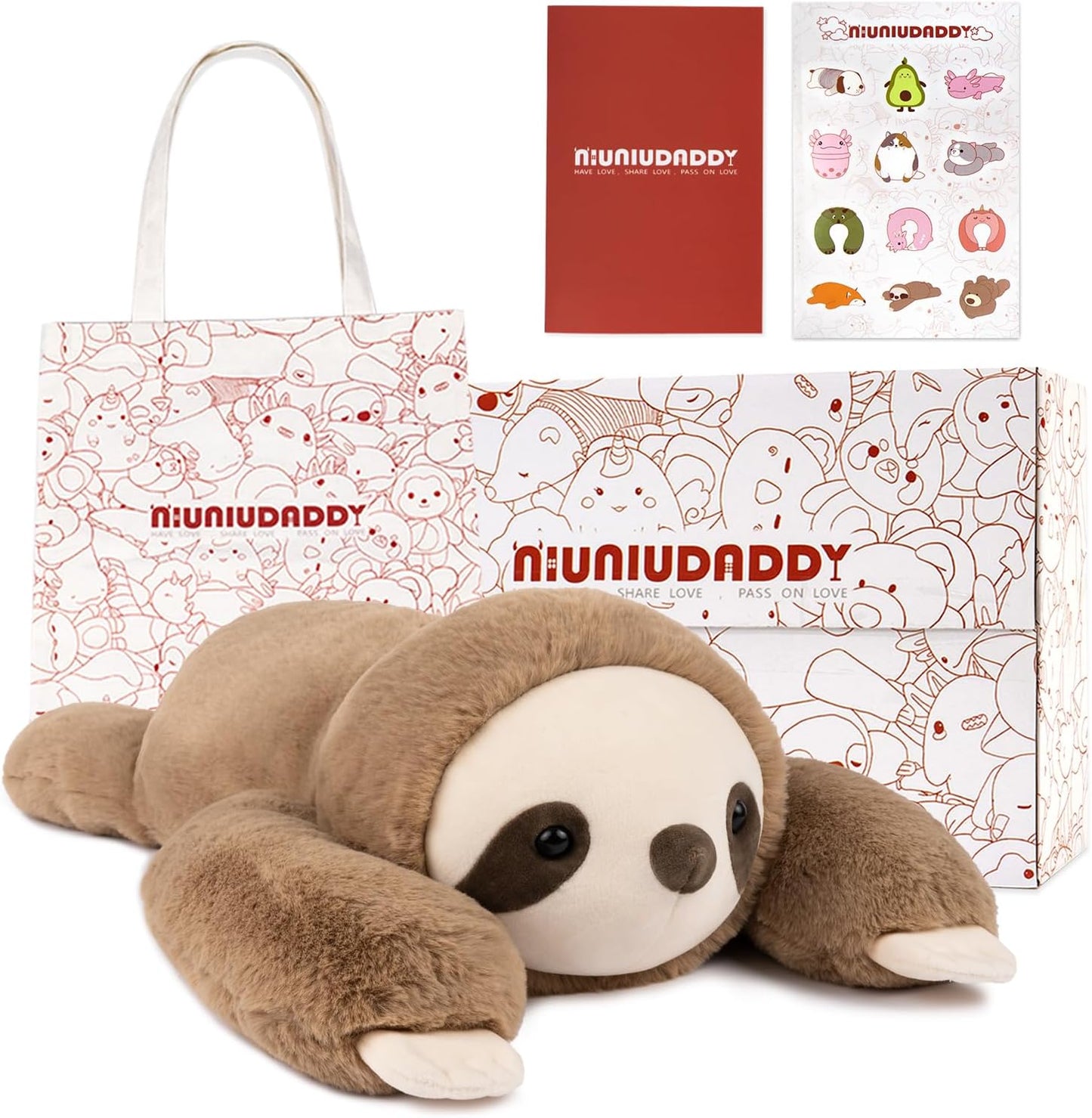 Niuniu Daddy Weighted Sloth Stuffed Animal for Anxiety Relief