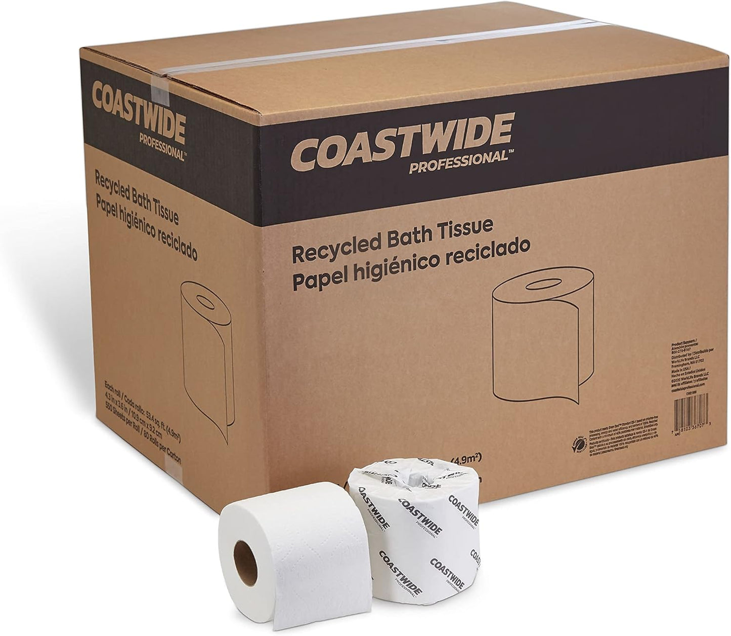 2-Ply Toilet Paper for Sensitive Skin, Eco-Friendly 80-Pack