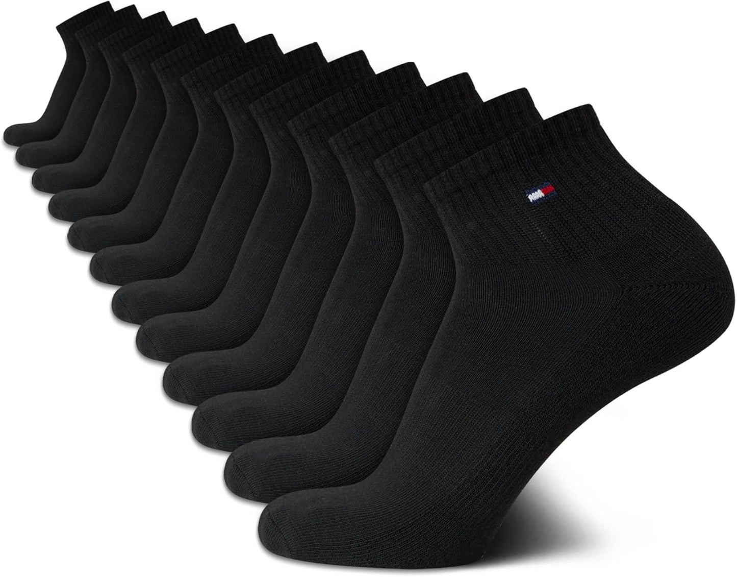 Tommy Hilfiger Men's Cushion Quarter Cut Ankle Socks - 12 Pack