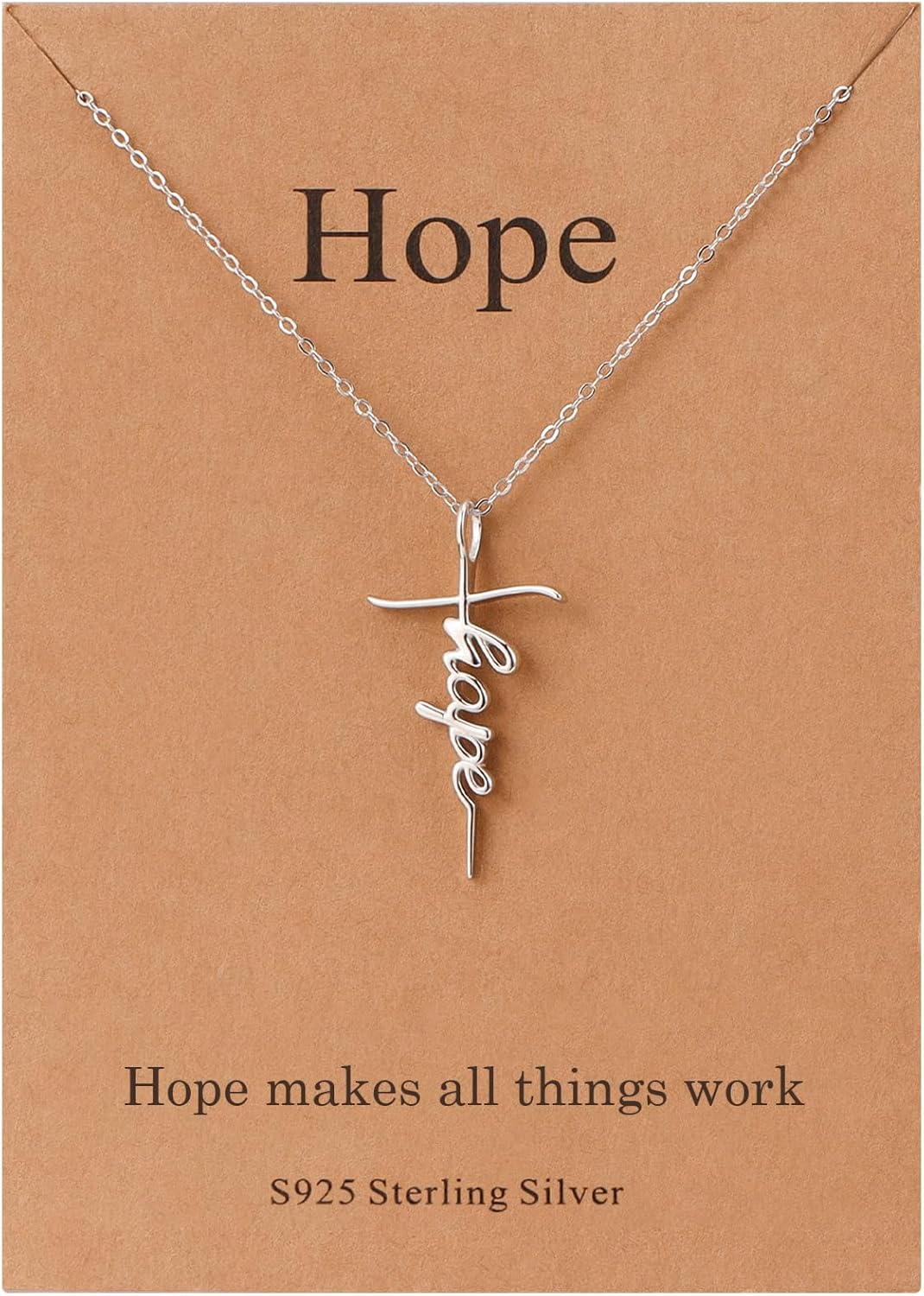 Lcherry Faith Cross Pendant Necklace for Women - Religious Gift