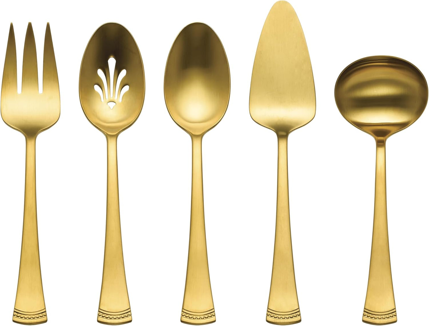 Lenox Portola Satin Gold 5-Piece Hostess Set for Elegant Dining