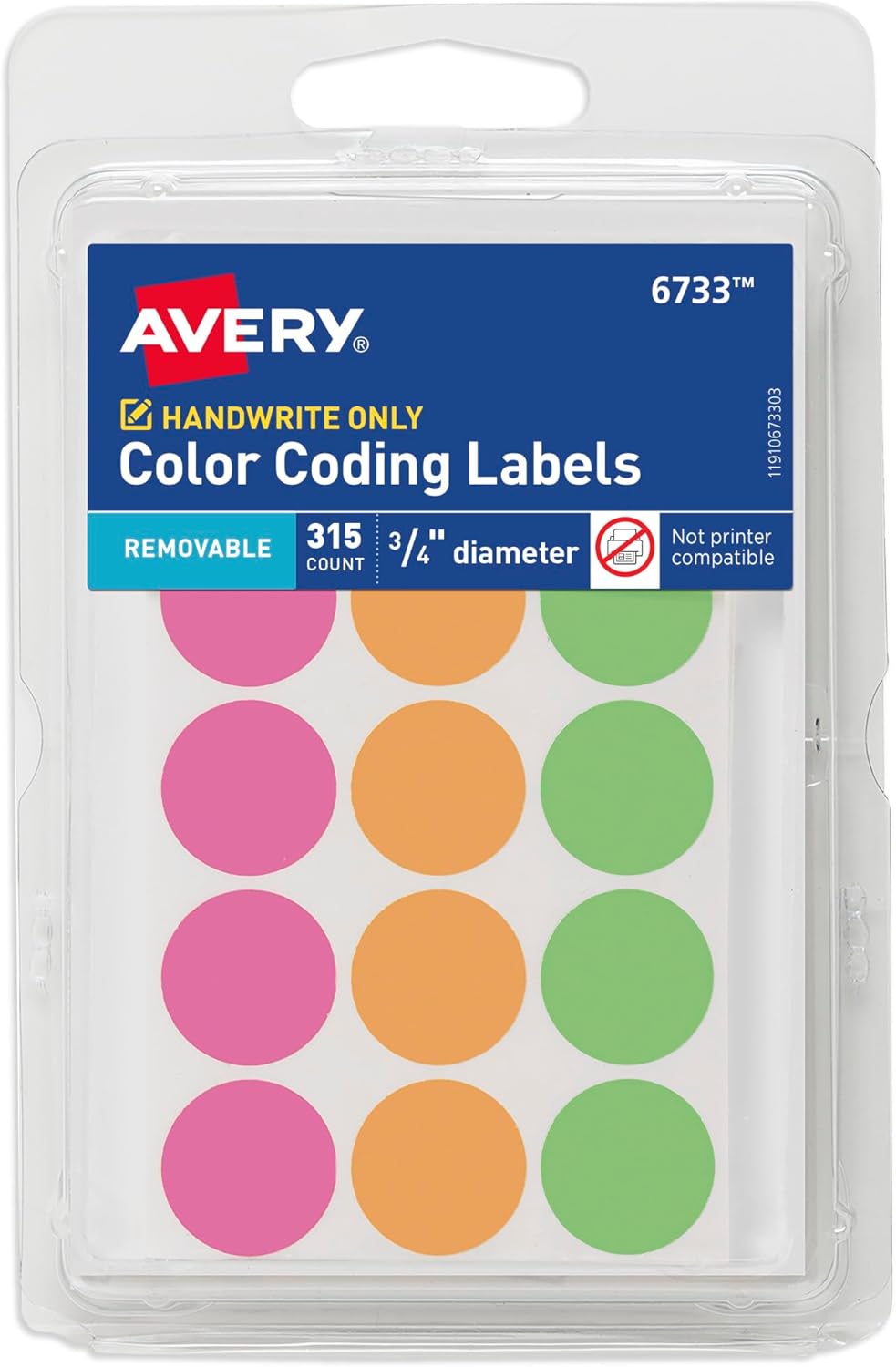 Avery Color-Coding Removable Labels for Organizing and Labeling