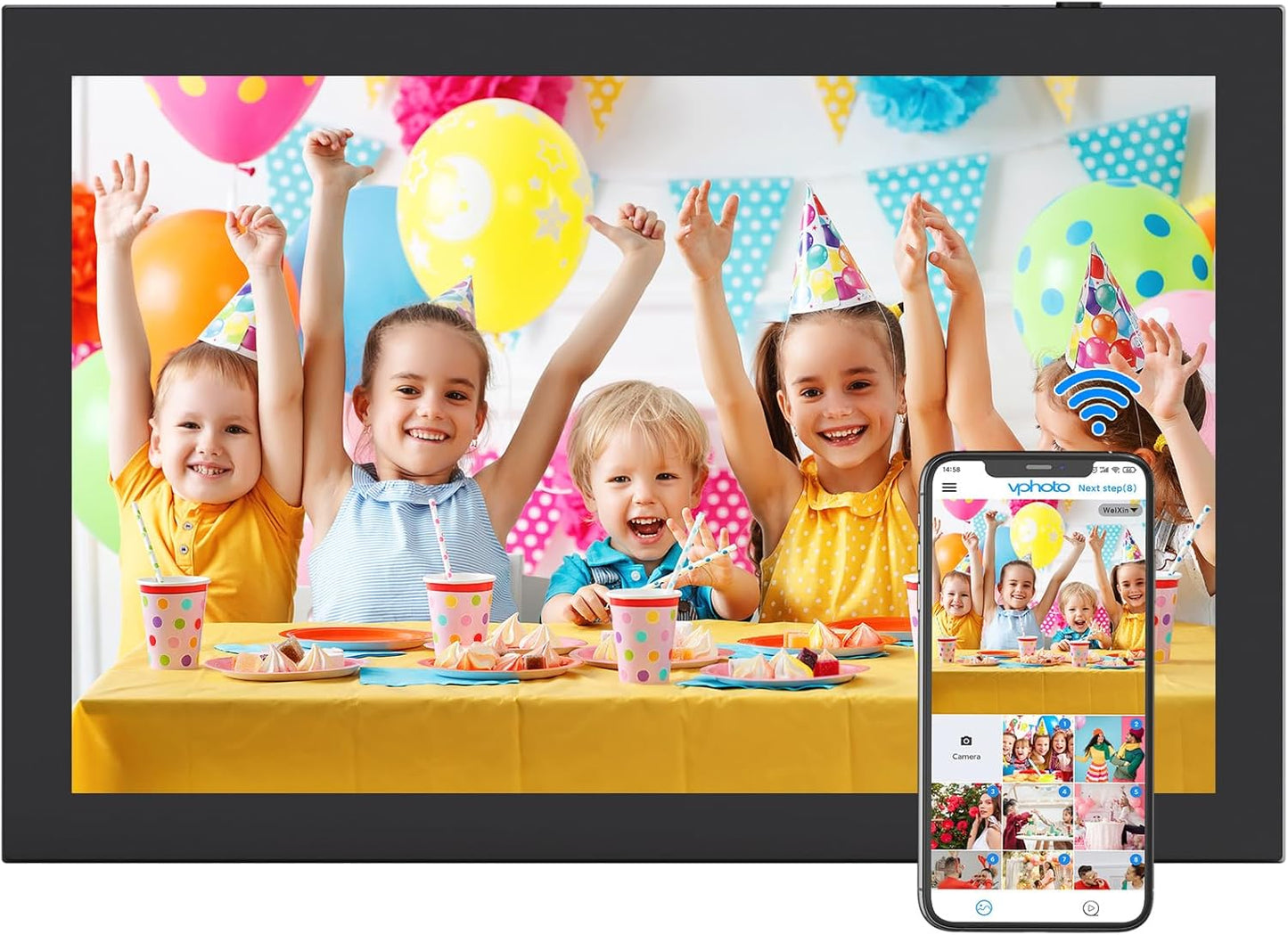 10.1-Inch Digital Photo Frame with Wi-Fi and Touch Screen