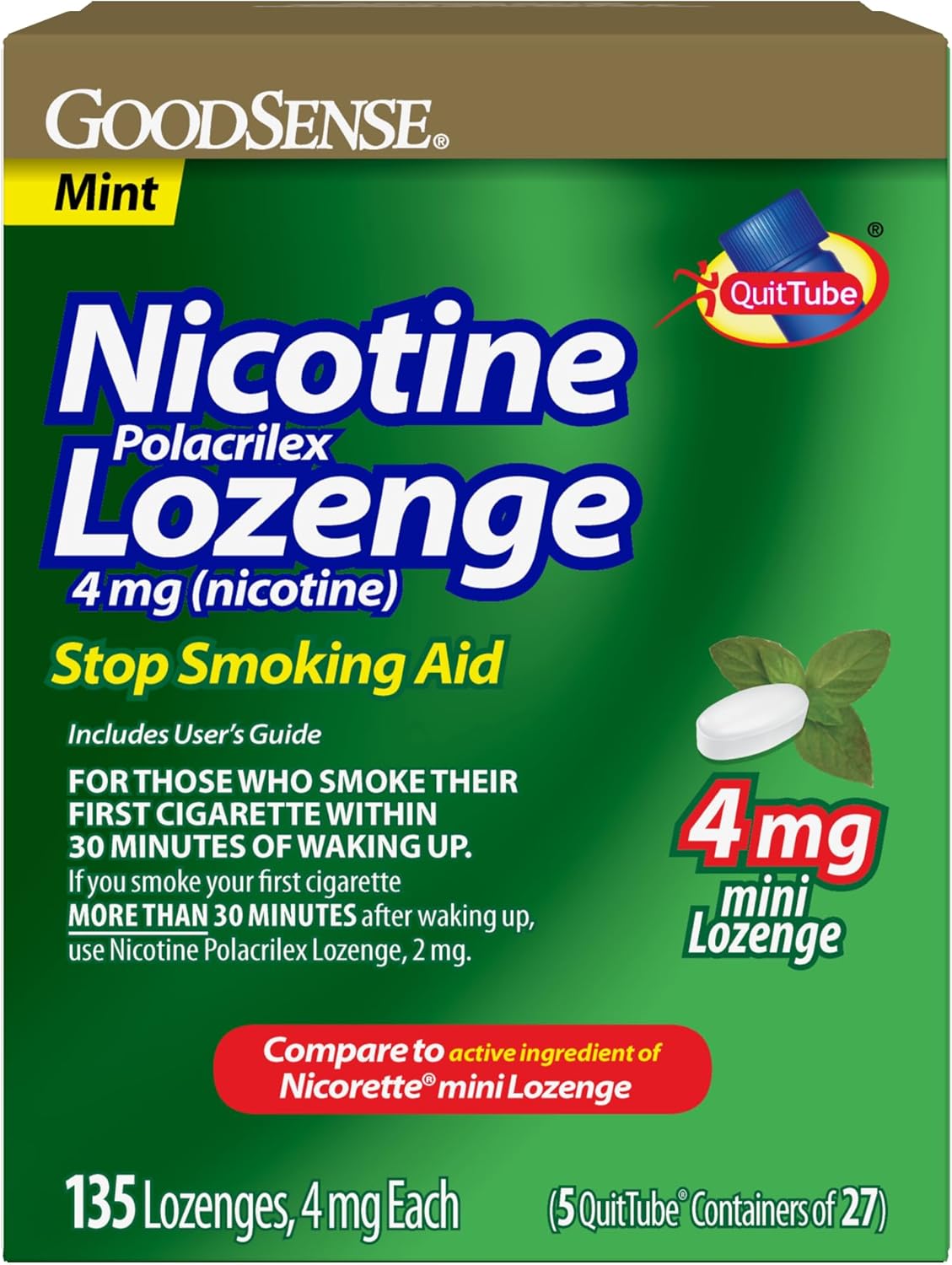 GoodSense Mini Nicotine Polacrilex Lozenges for Effective Cessation