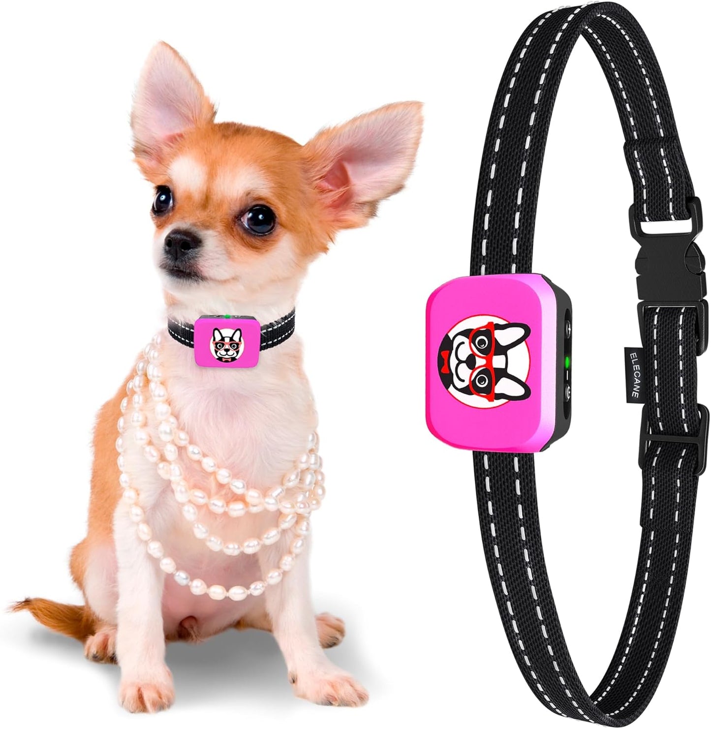 Small Dog Bark Collar Rechargeable No Shock Anti Bark Collar