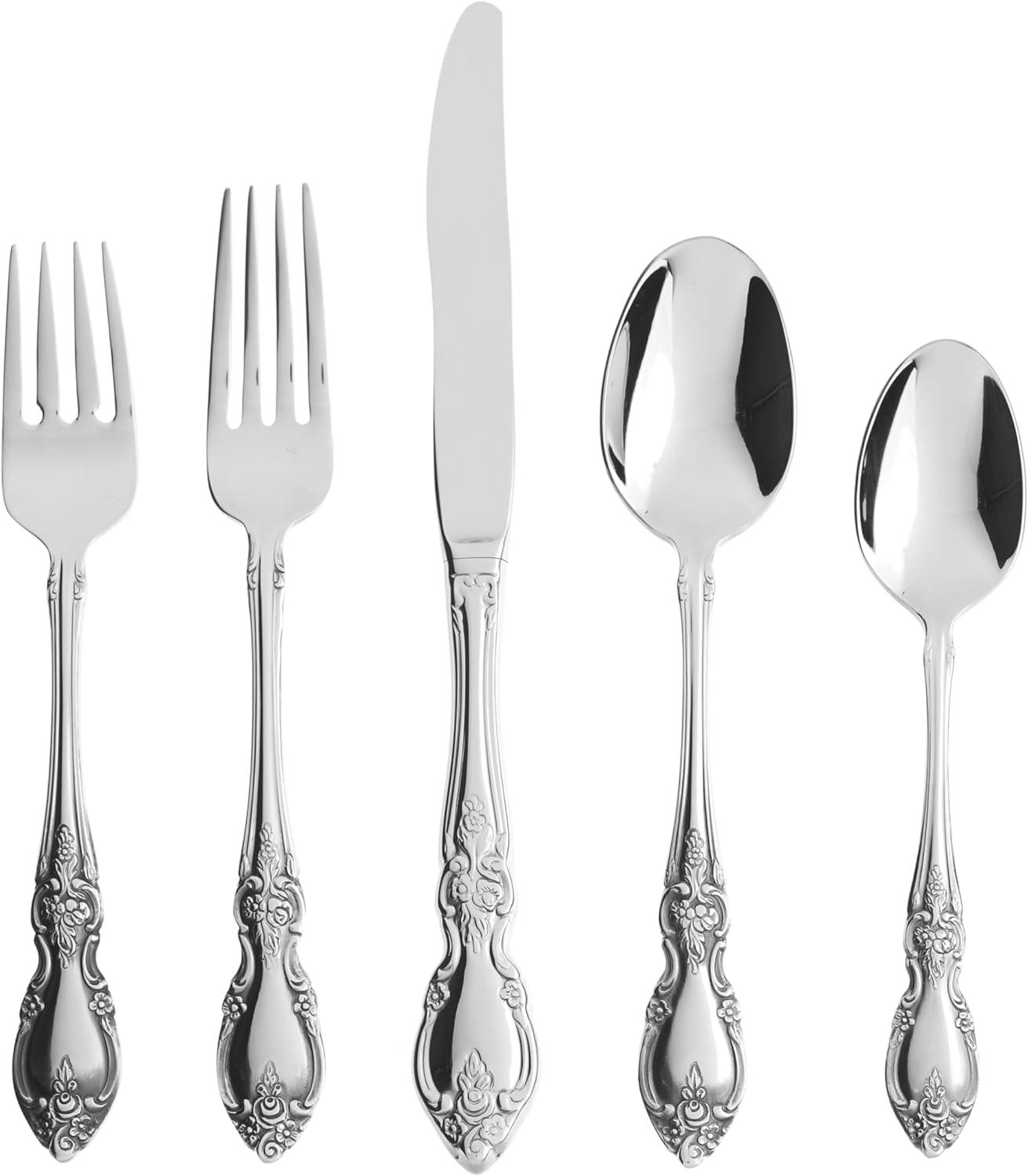 Oneida Silverware Set For 1, Louisiana 5-Piece Flatware Set