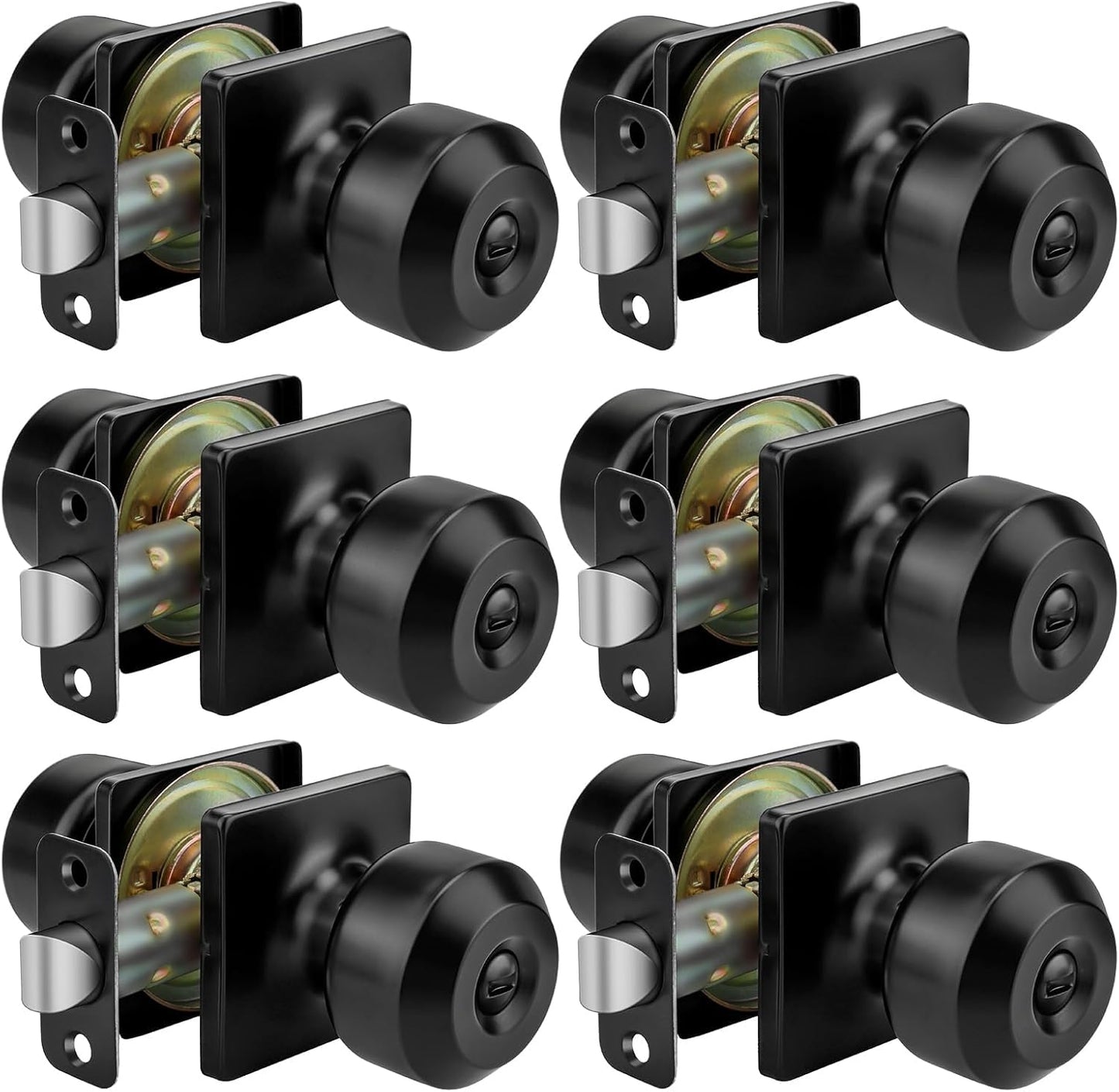Goldenwarm Black Door Knobs for Privacy in Bedroom and Bathroom