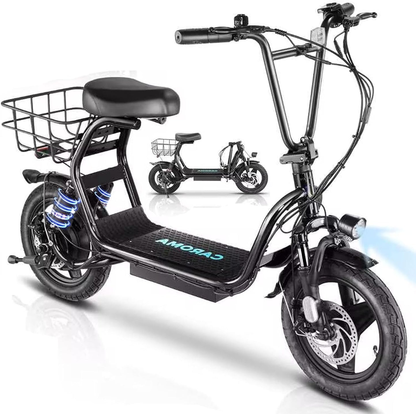 Caroma Peak 1200W Electric Scooter with Seat for Adults