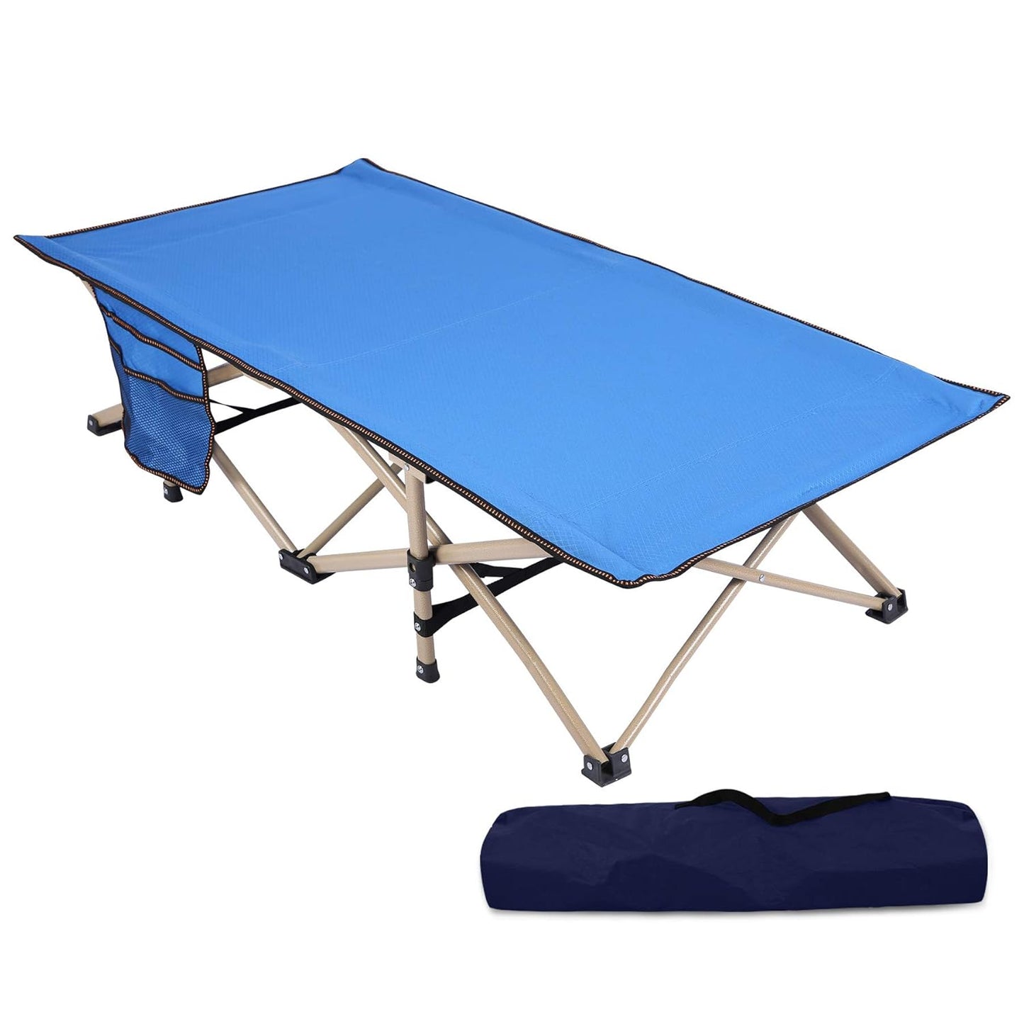 REDCAMP Extra Long Kids Cot for Sleeping, Portable Toddler Bed