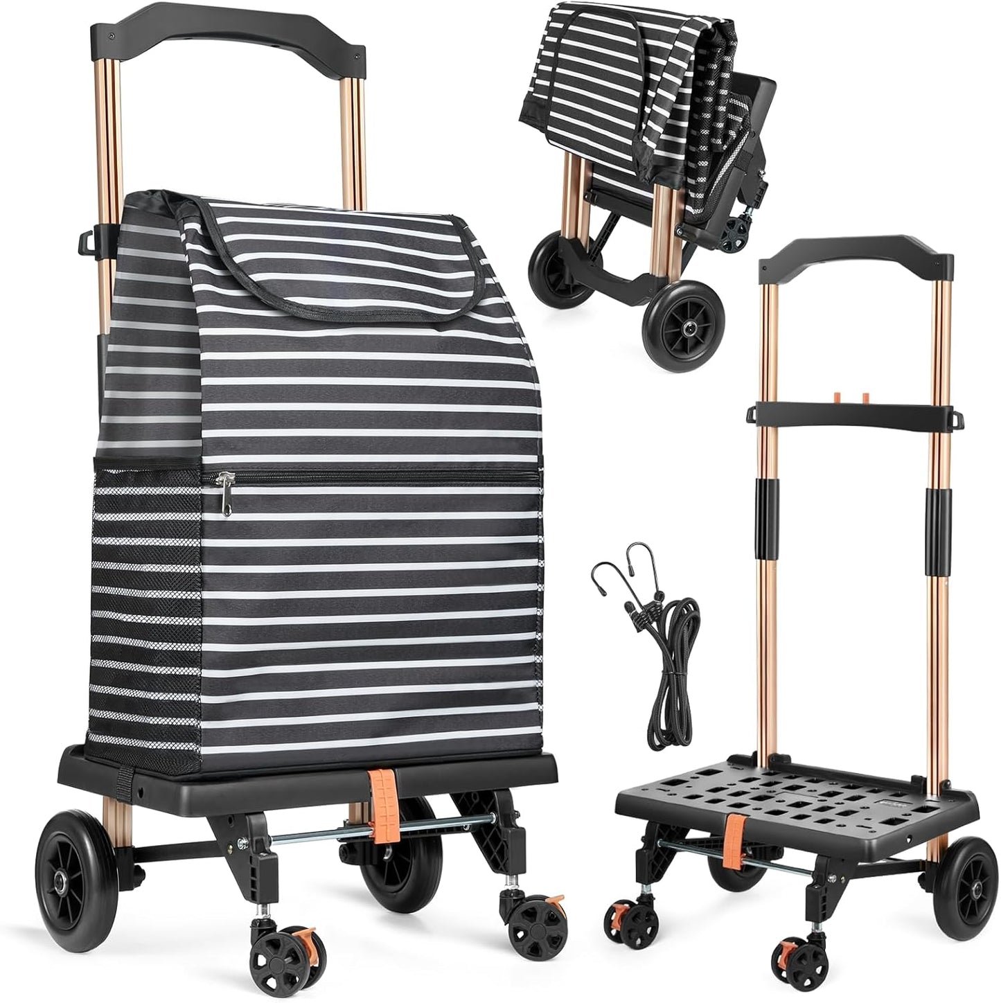 Phenanive Portable 2-in-1 Grocery Cart