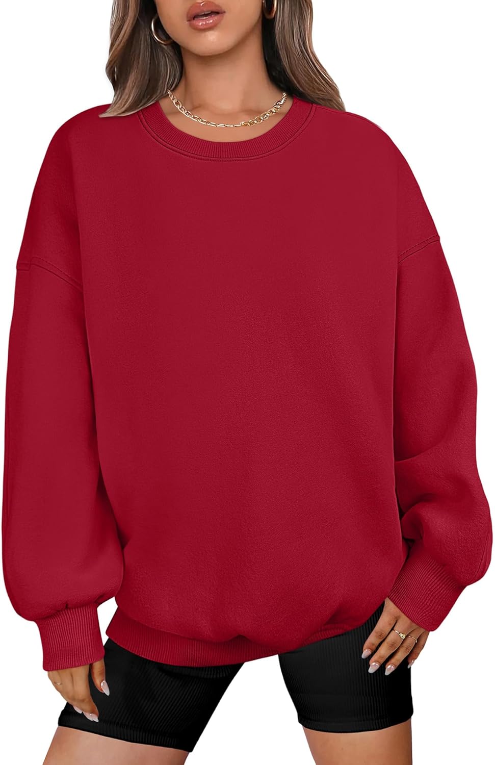 Oversized Sweatshirt for Women - Comfy Crewneck Fall Fashion