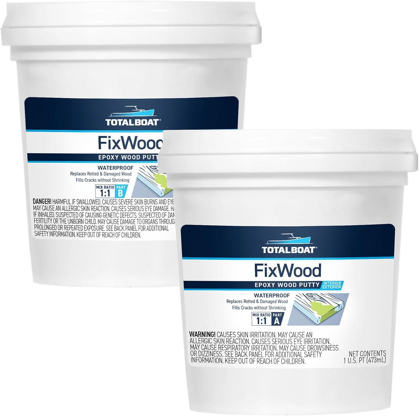 TotalBoat Fixwood Marine Grade Epoxy Putty for Wood Repair
