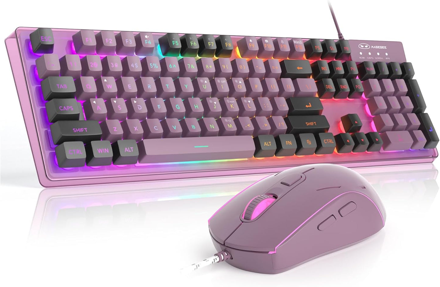 K1 RGB LED Backlit Gaming Keyboard and Mouse Combo for PC