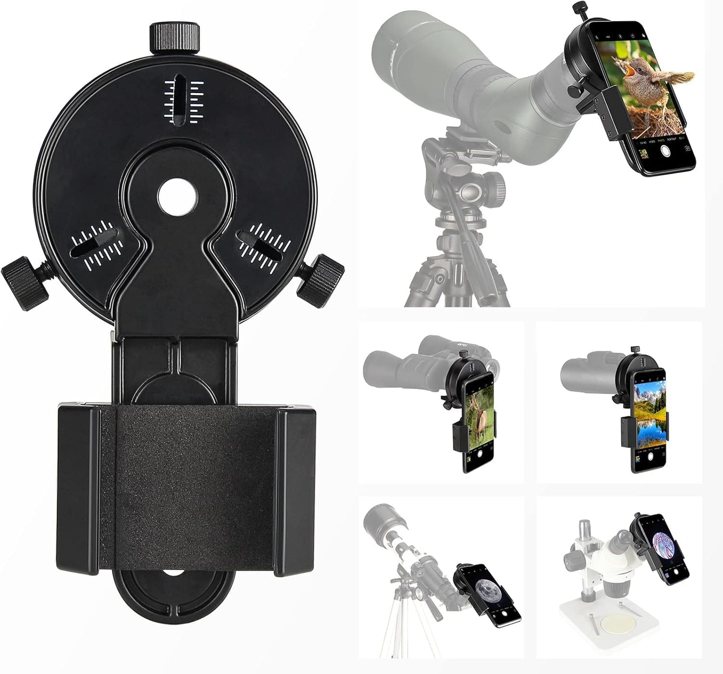 Smartphone Scope Adapter for Spotting Scopes and Binoculars