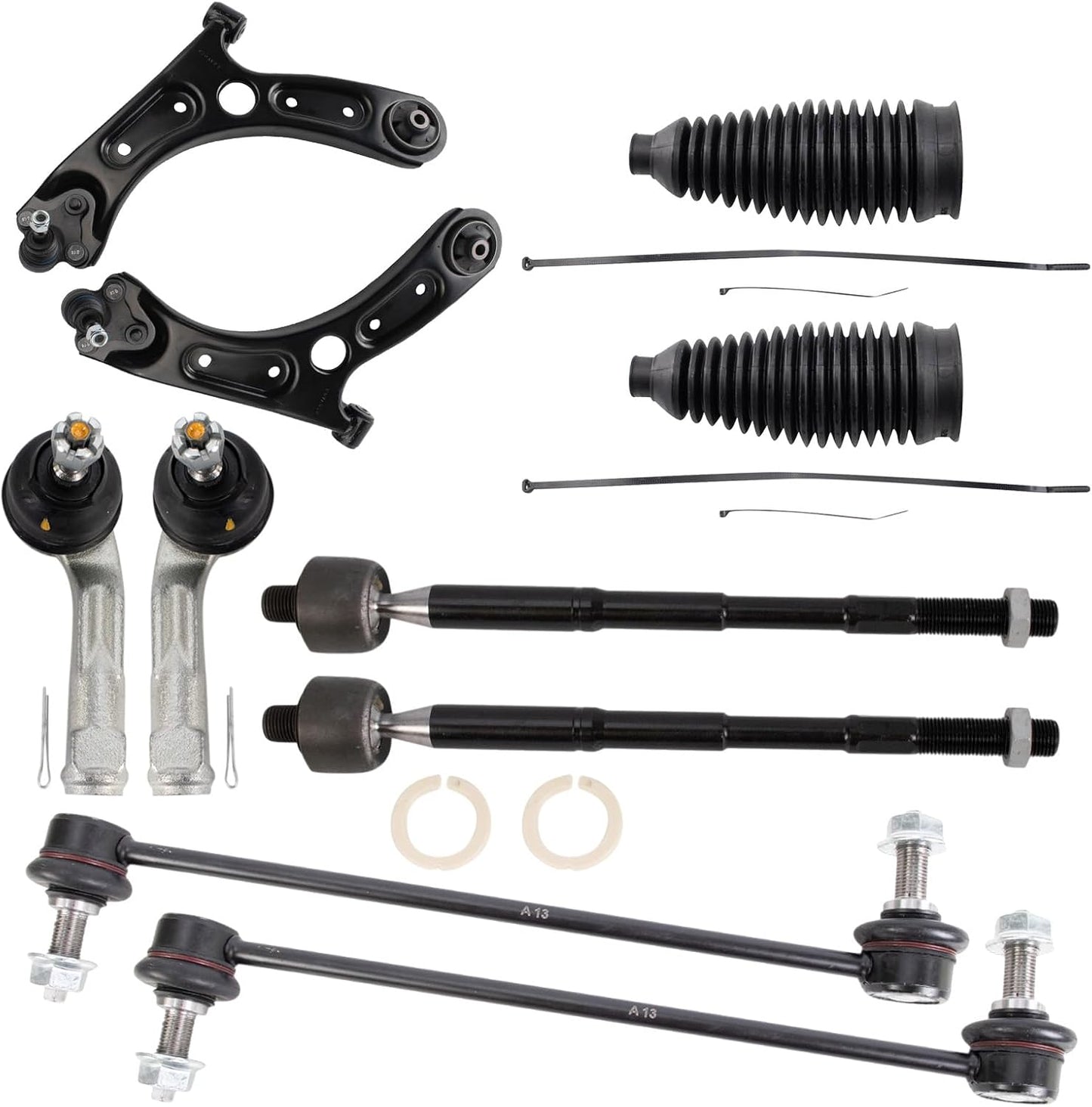TRQ Front Steering & Suspension Kit for Hyundai Kia Vehicles