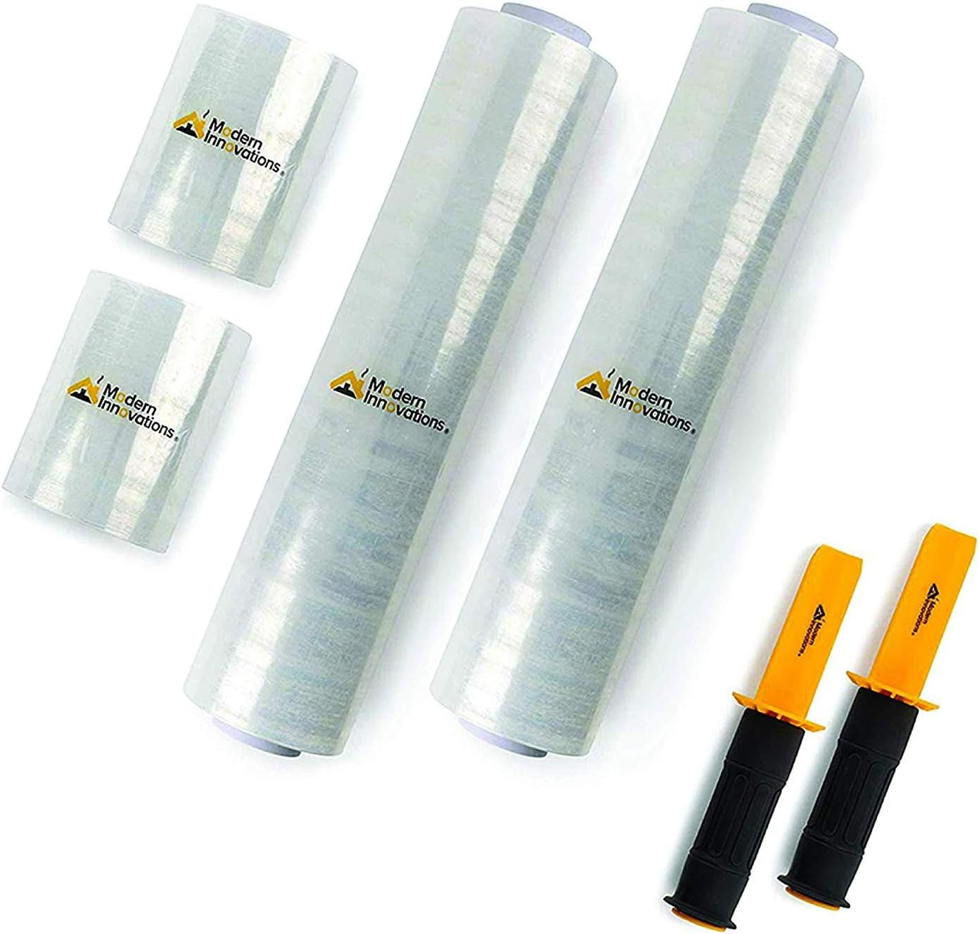 Modern Innovations Clear Stretch Wrap Roll Bundle for Packing
