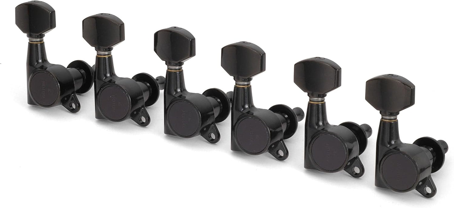 Gotoh Black Knob Tuners - 6-in-Line Precision