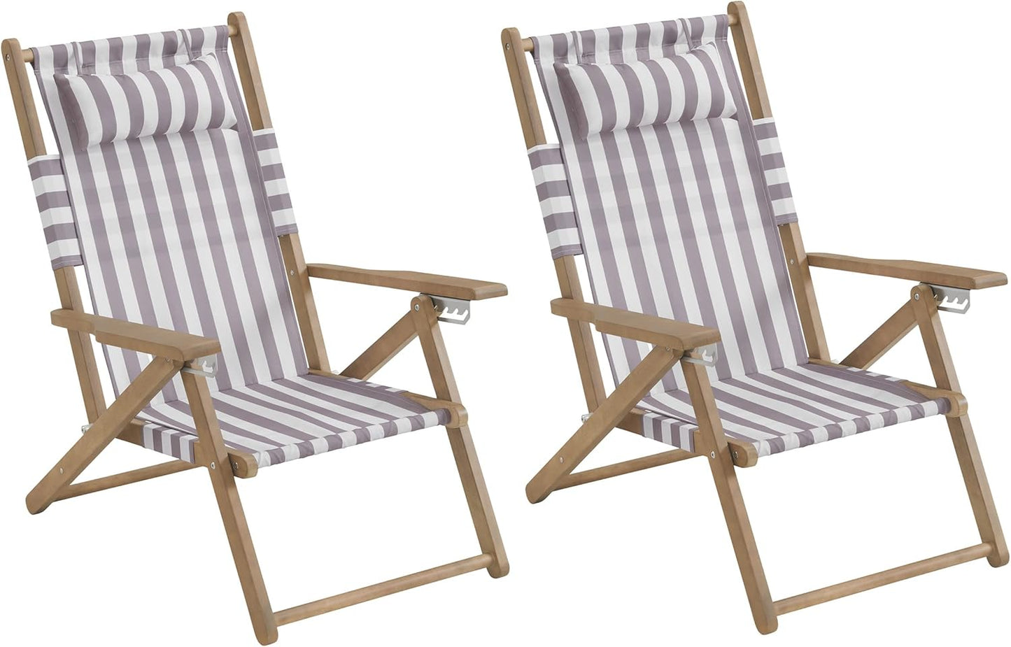 Outdoor Relaxation: Wood Beach Chairs Set