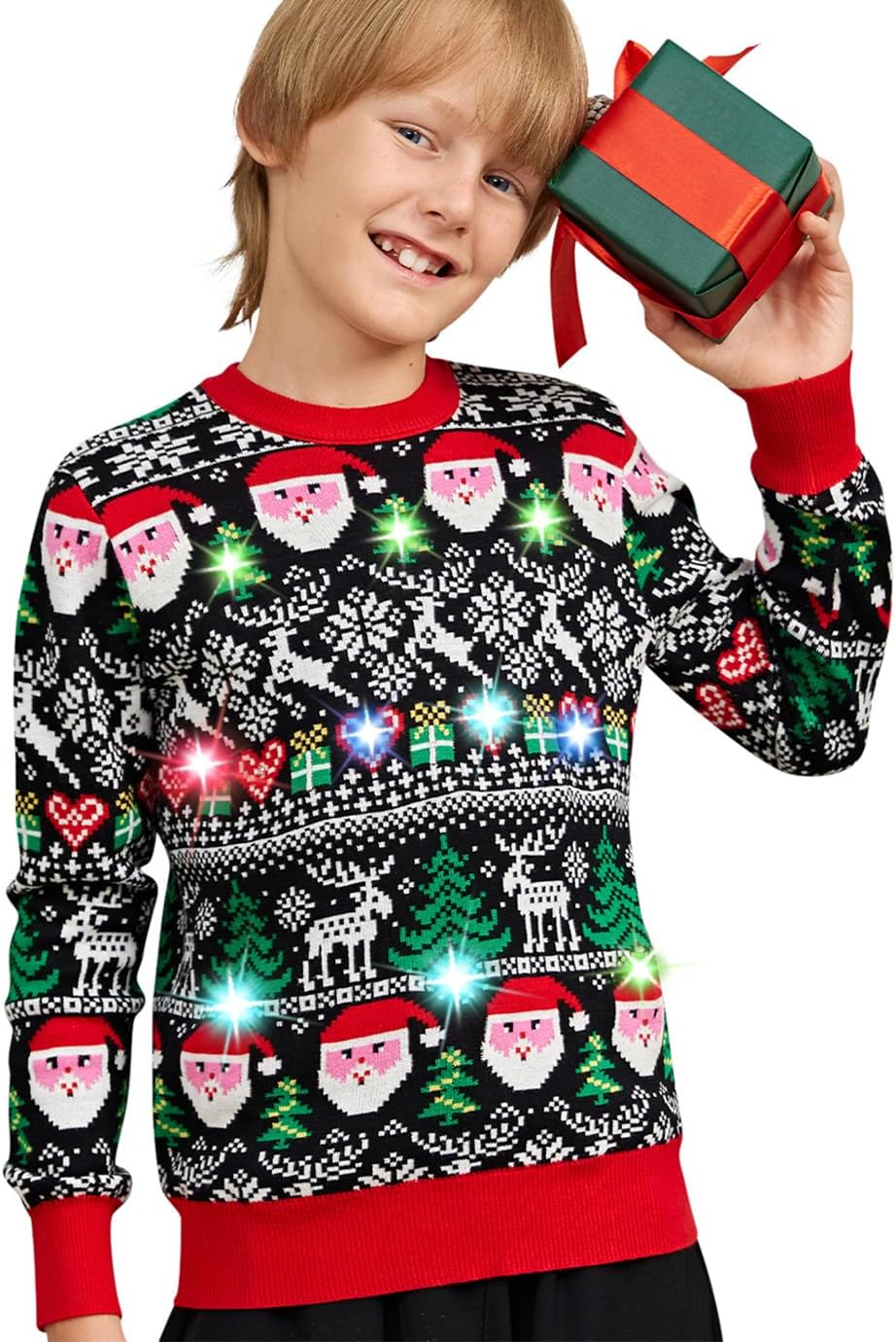 LED Light Up Christmas Sweater for Kids
