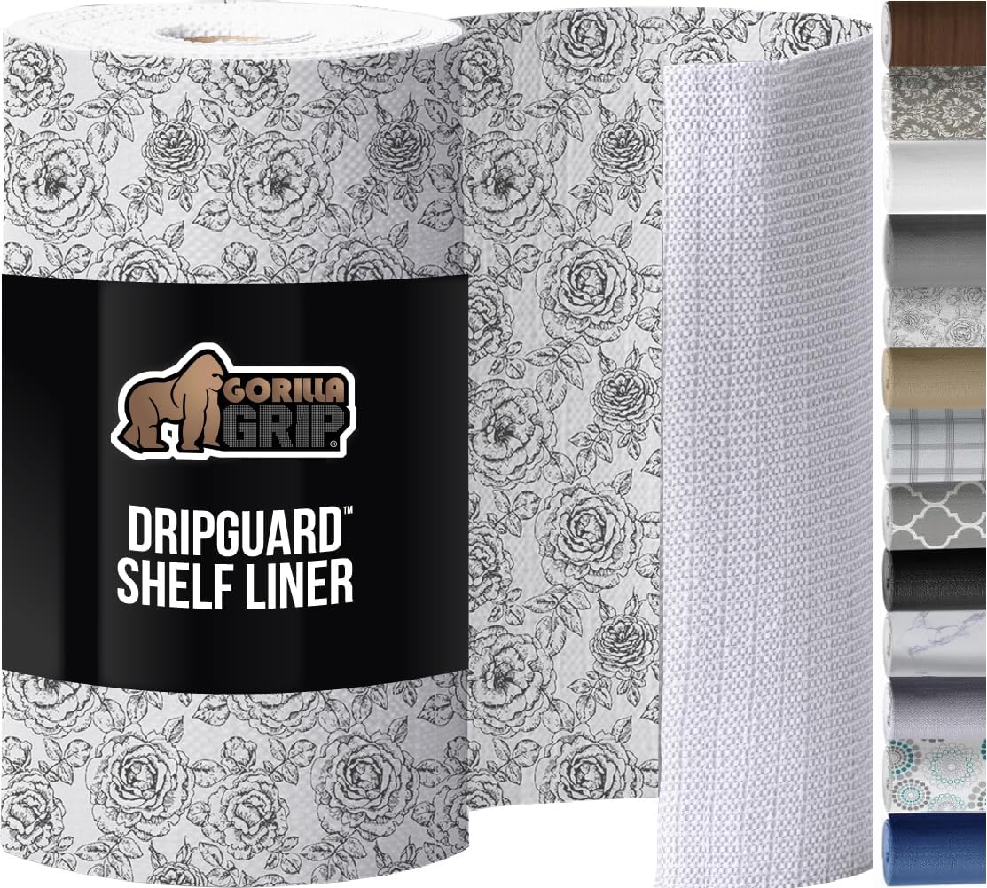 GORILLA GRIP DripGuard Shelf Liner for Kitchen and Cabinets