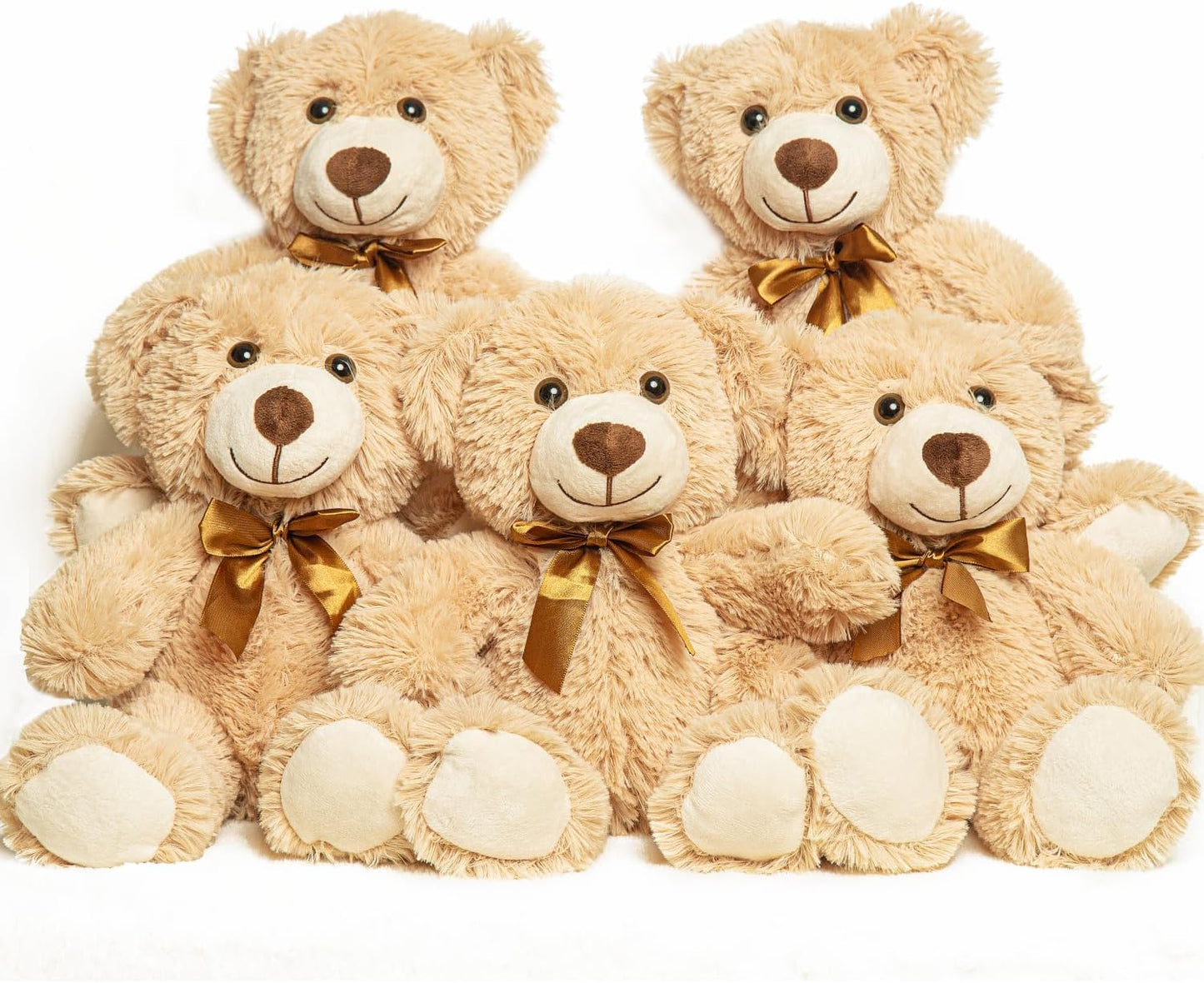 Bulk Teddy Bears 5 Pack 13.5 in Teddy Bear Stuffed Animals