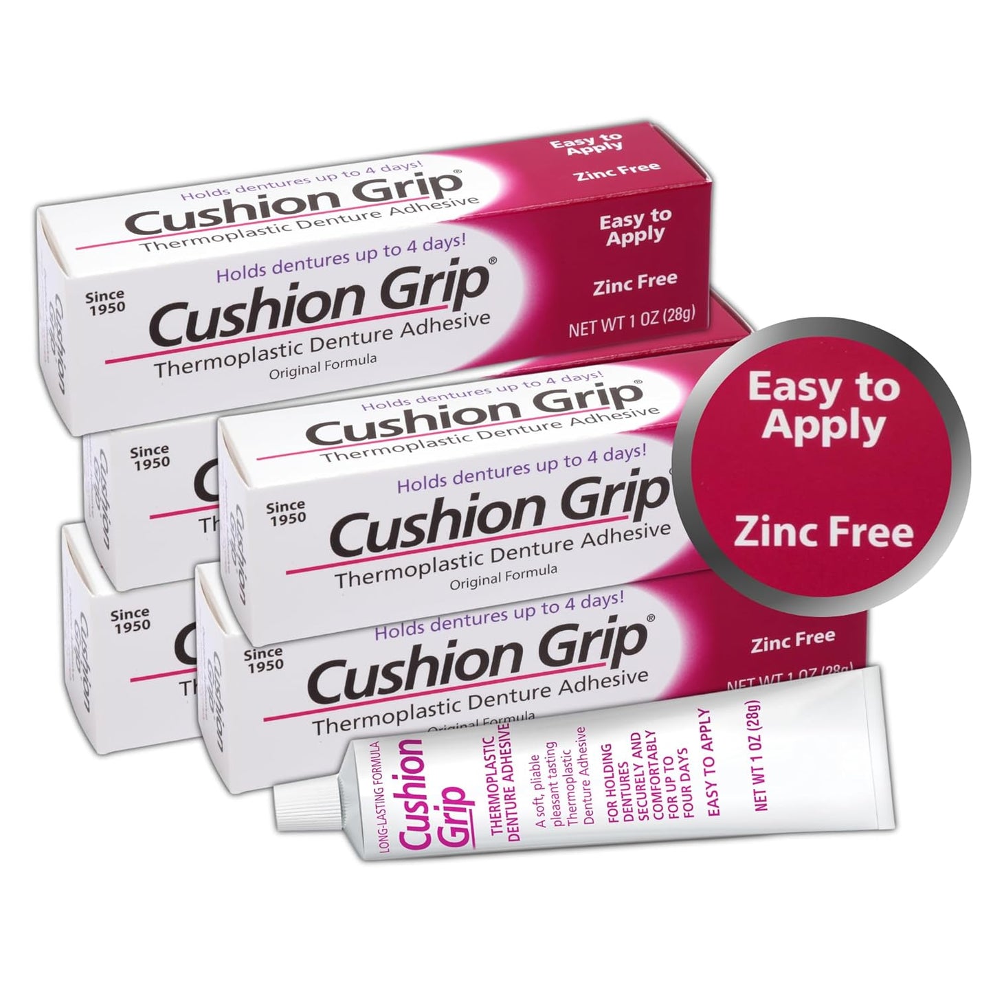 Cushion Grip Thermoplastic Denture Adhesive for Strong Hold
