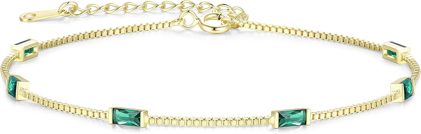 Elegant Birthstone Bracelets for Women in 925 Sterling Silver