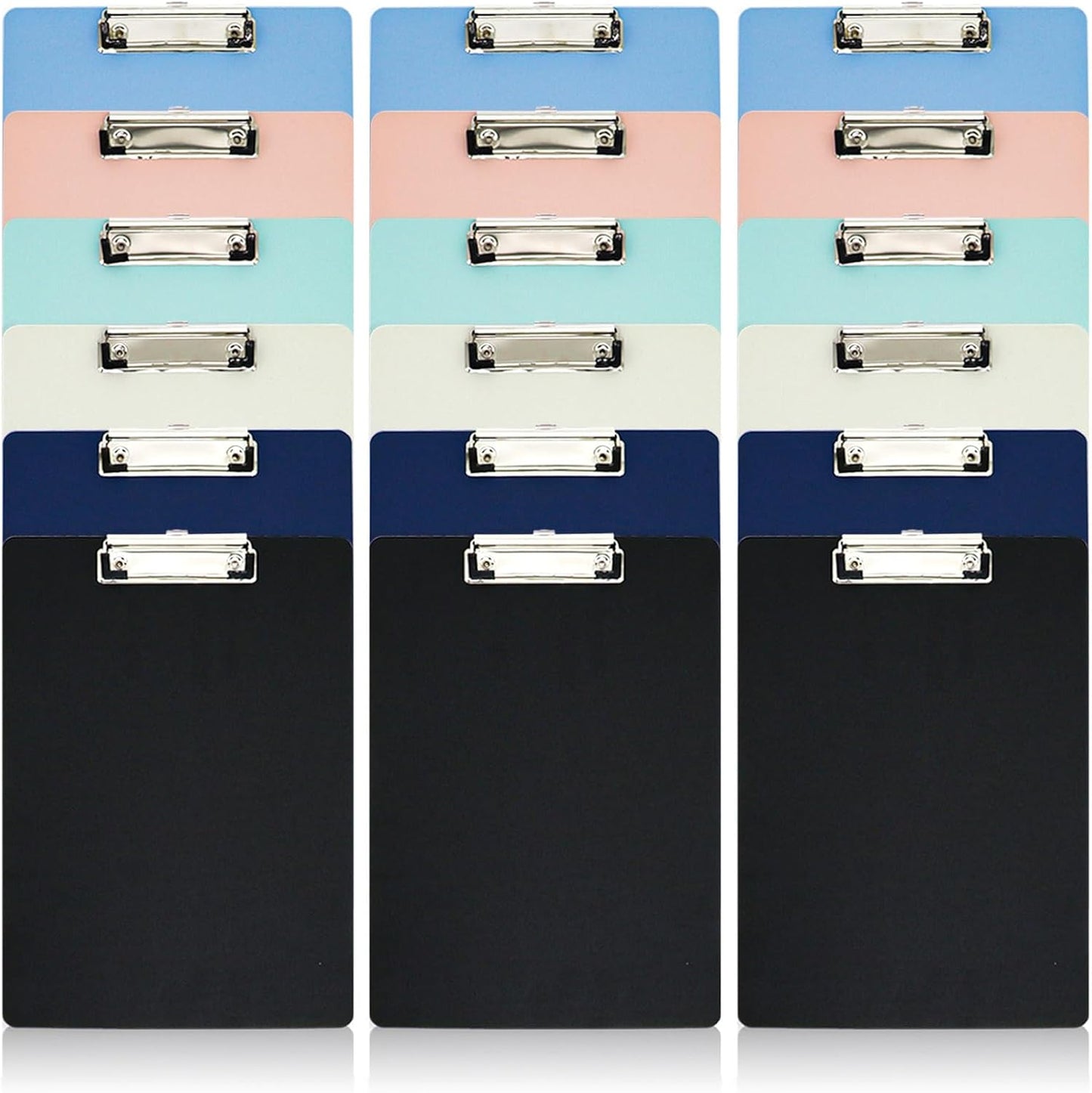 BOMEI PACK Color Clipboards 18 Pack for Classroom and Office