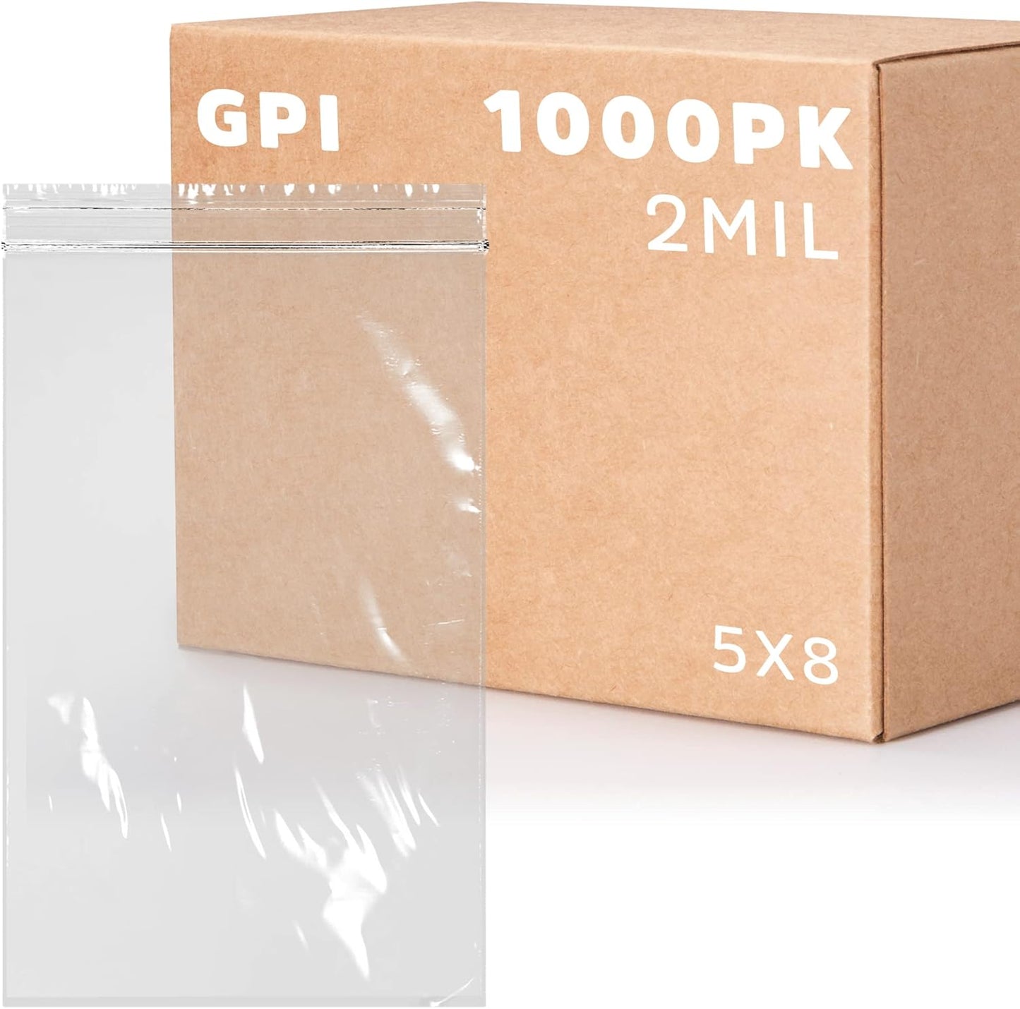5 x 8 inches Clear Reclosable Zip Bags for Home and Office Use