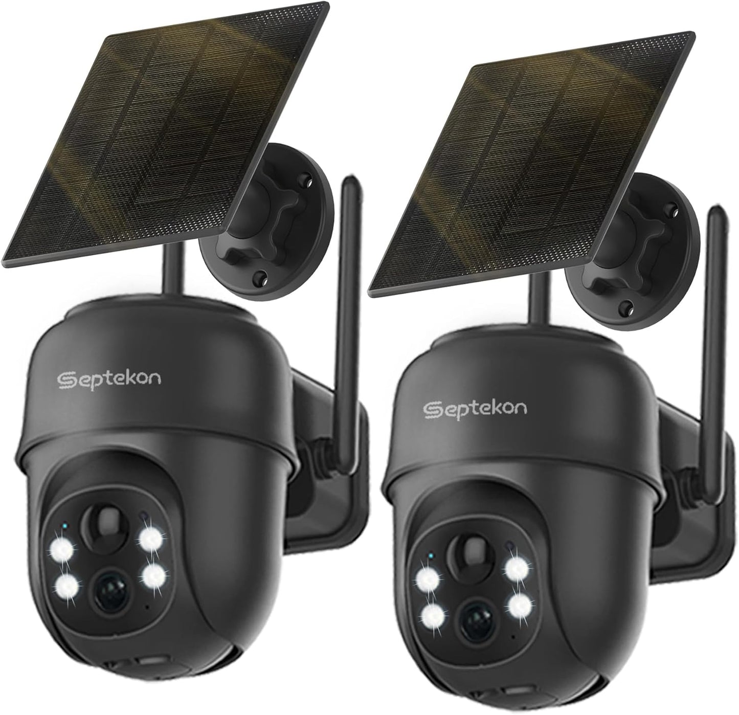 Septekon 2K Solar Security Cameras - Wireless Spotlight Technology