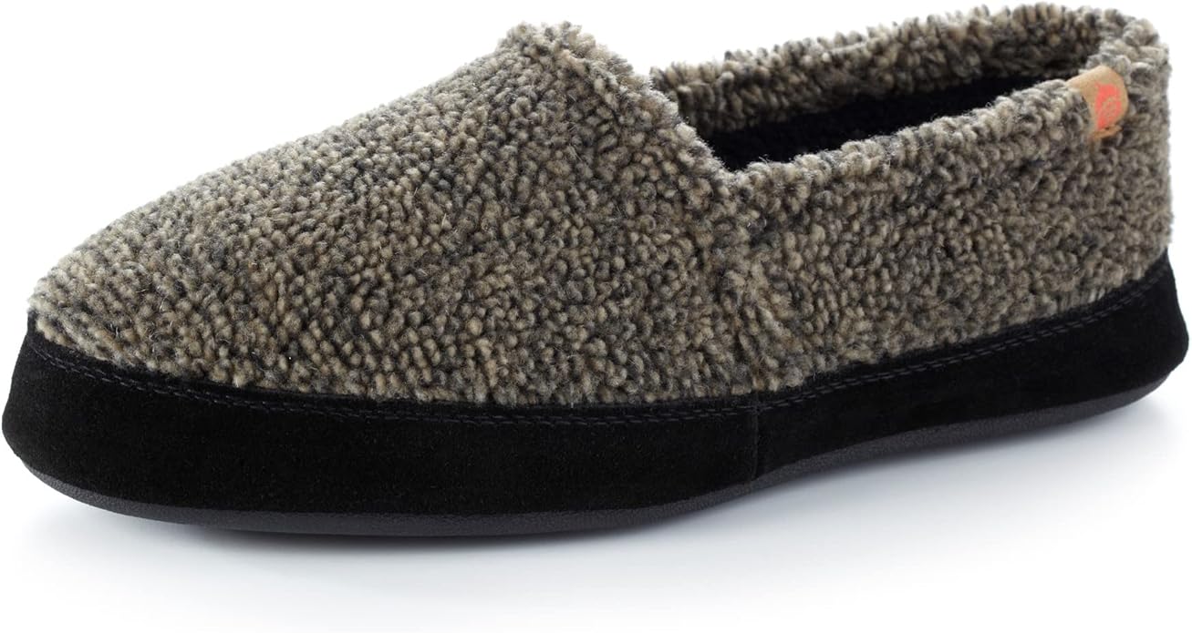 Acorn Men's Moc Slippers with Memory Foam for Ultimate Comfort