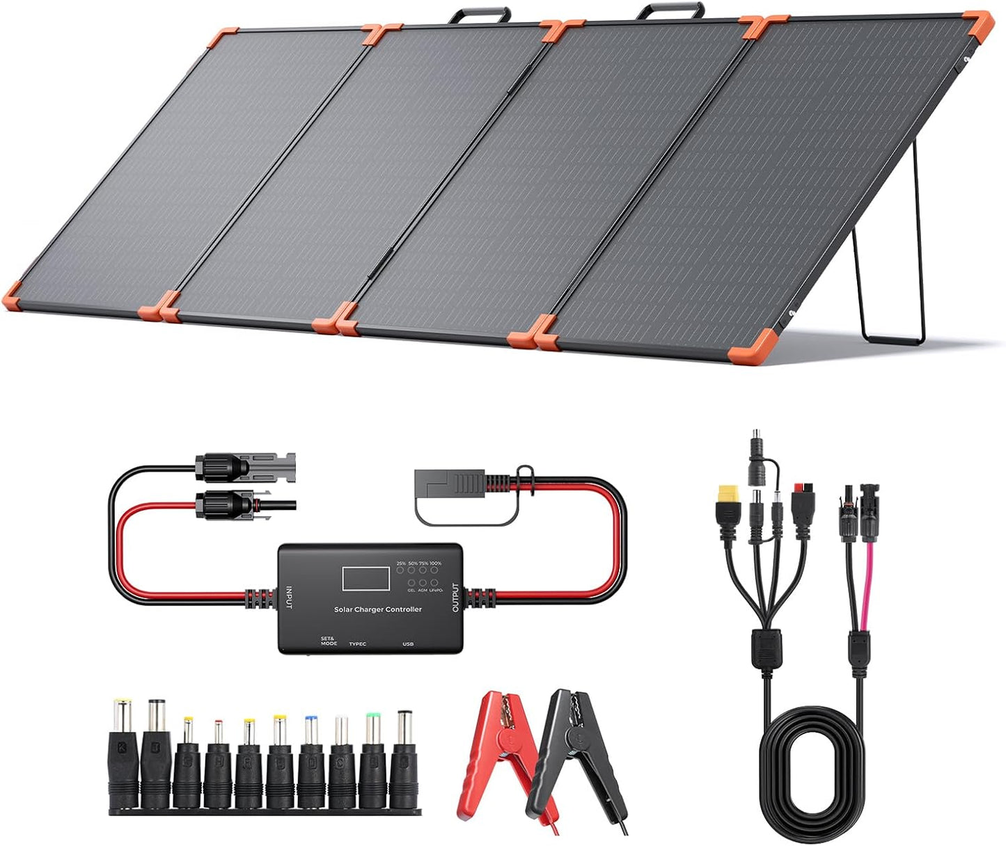 Portable 200W Solar Panel - High Efficiency, Waterproof, Essential for Camping
