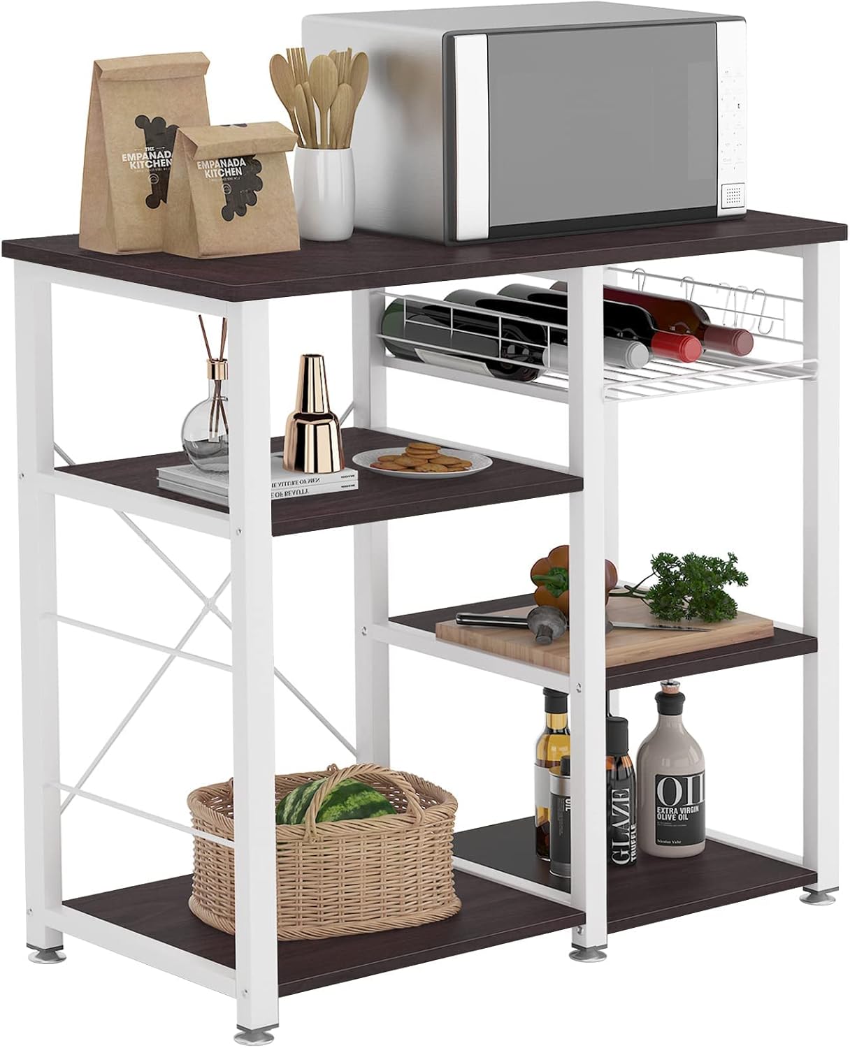 SogesHome 4-Tier Microwave Stand Shelf - Stylish Kitchen Organizer
