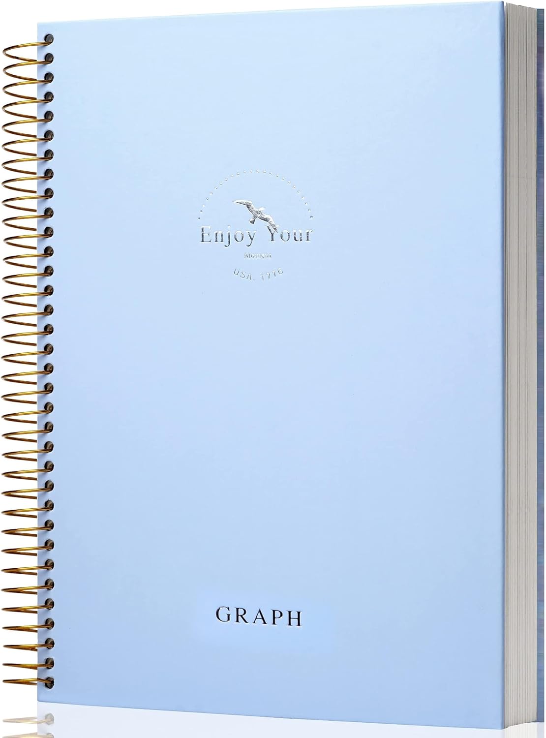 Large Spiral Graph Notebook for Engineers & Creatives - 210 Pages, Blue