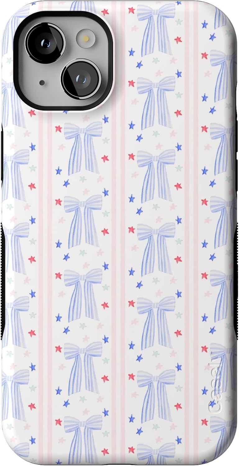 Casely iPhone 14 Plus Case - Summer Bows Design with Protection