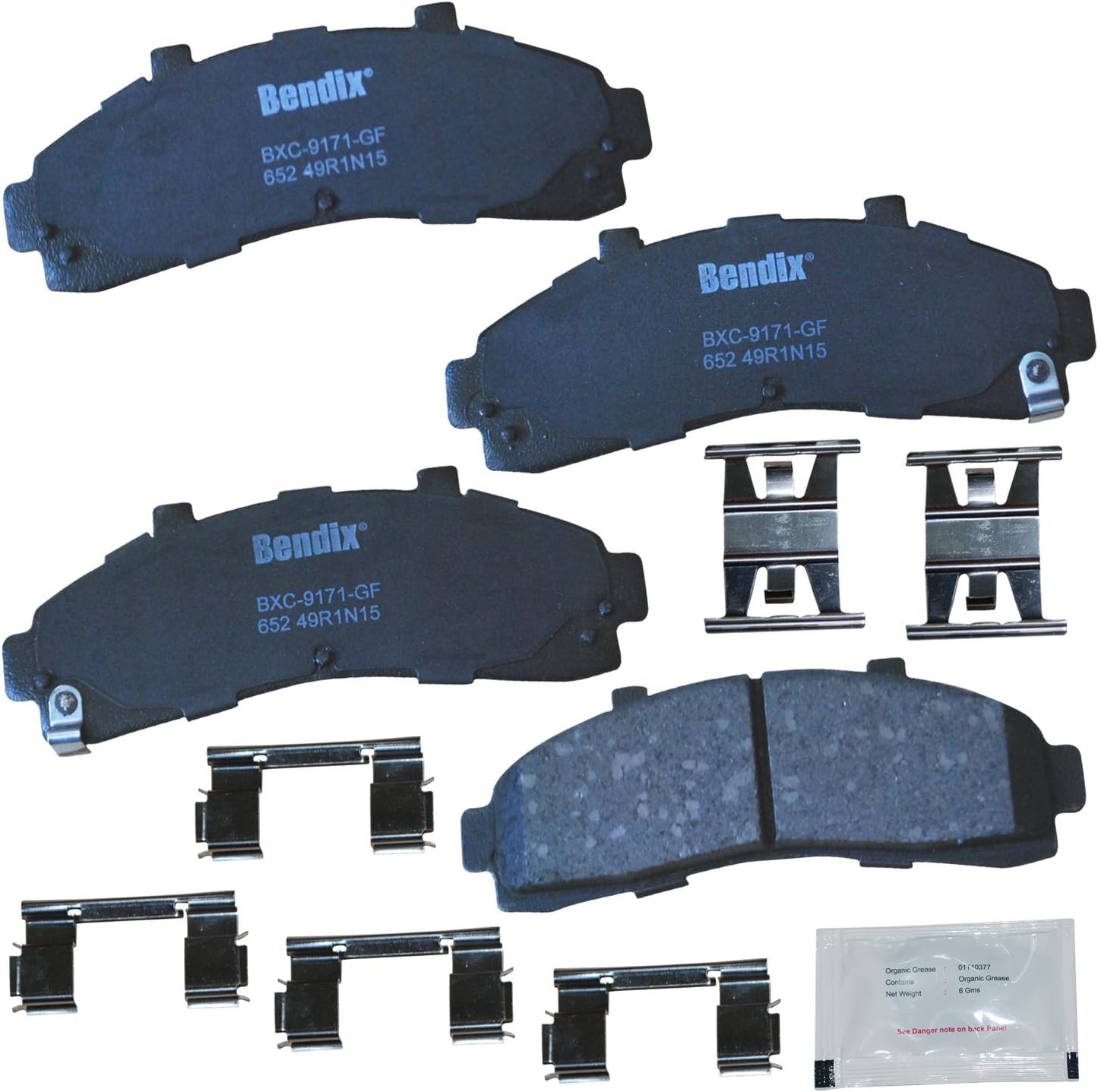 Bendix Priority1 CFC652 Ceramic Front Brake Pads for Ford