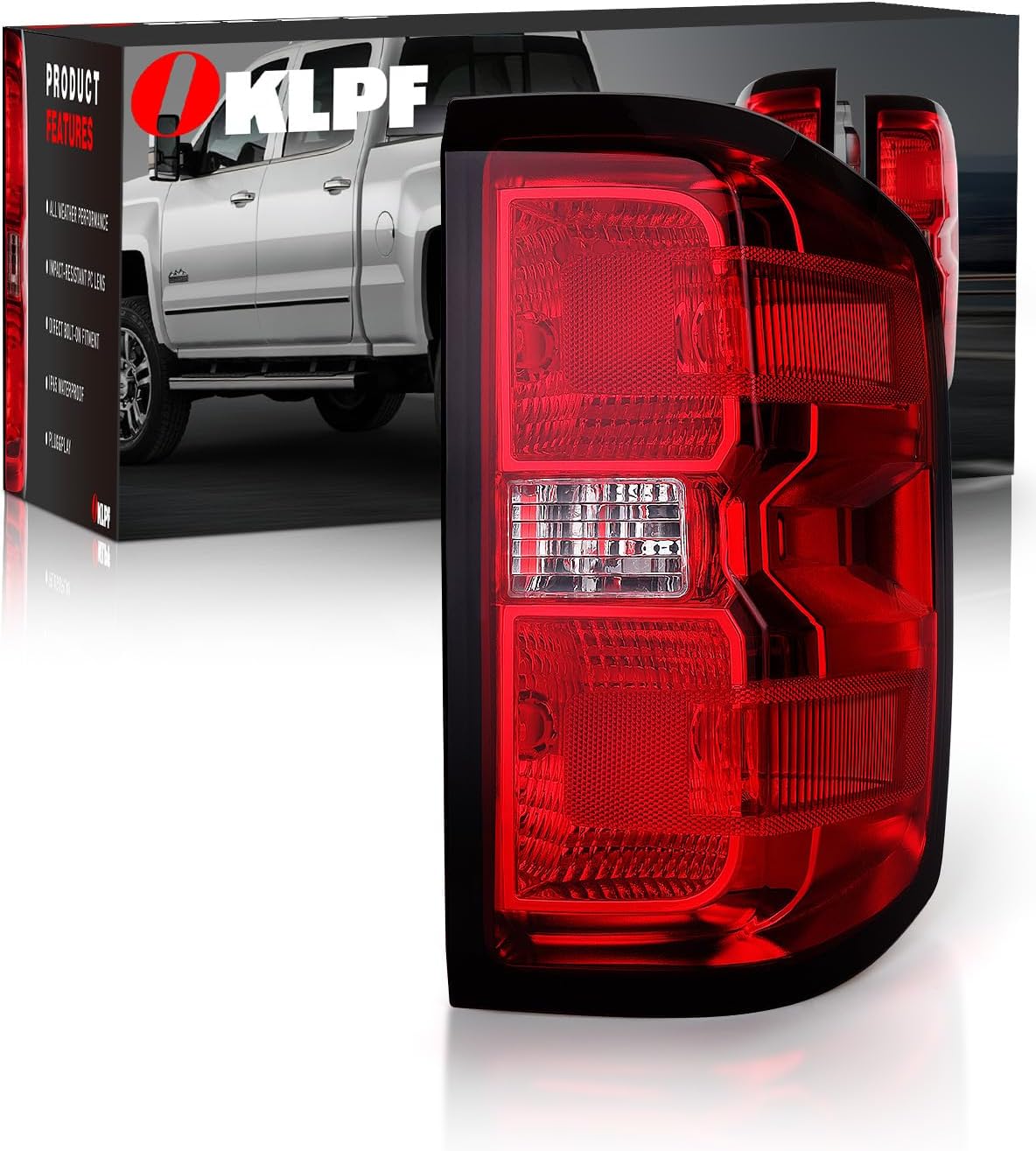 OKLPF Rear Brake Tail Lights for 2014 2015 Chevy Silverado Models