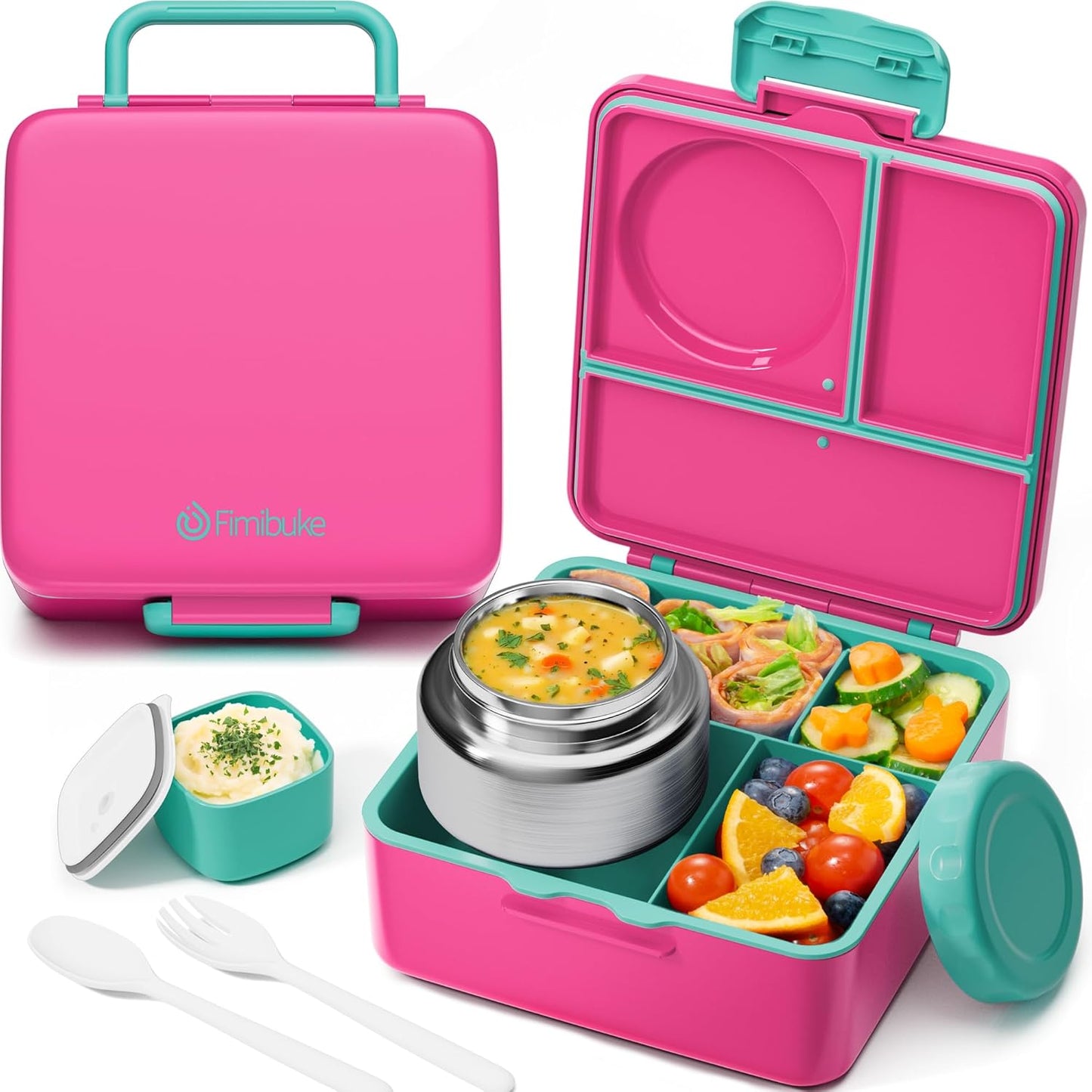 Fimibuke Bento Box for Kids with Thermos - Leakproof & Insulated