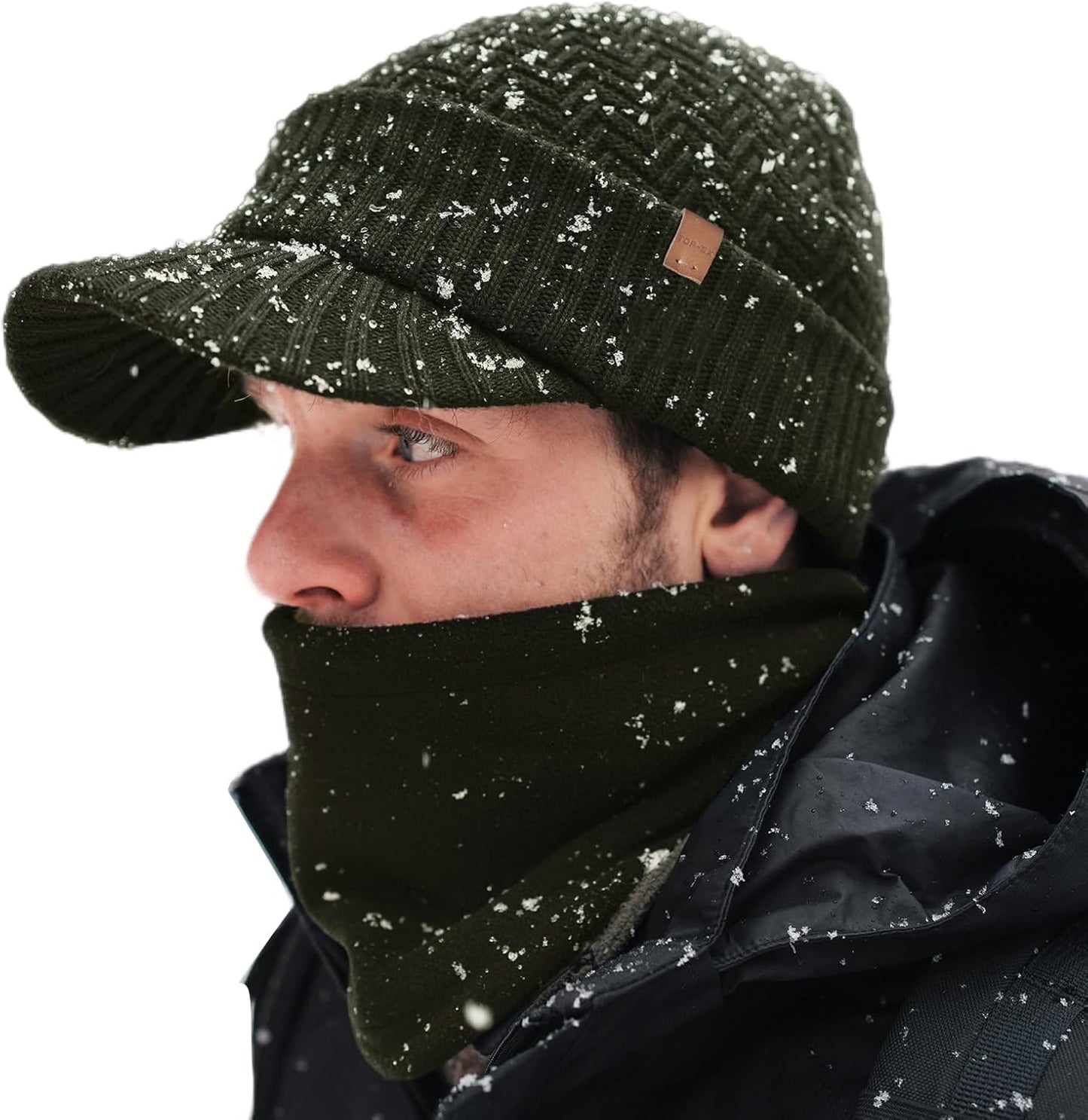 TOP-EX DryKnit Waterproof Merino Wool Beanie & Neck Warmer Set