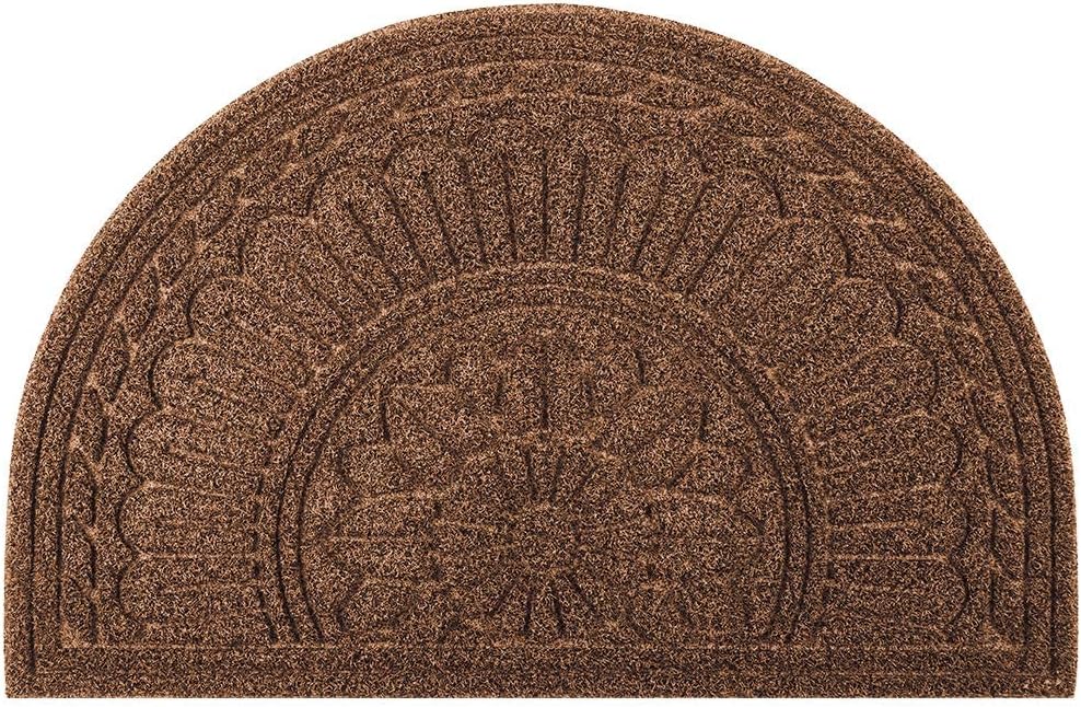 Mibao Non-Slip Half Round Door Mat for Indoor and Outdoor Use