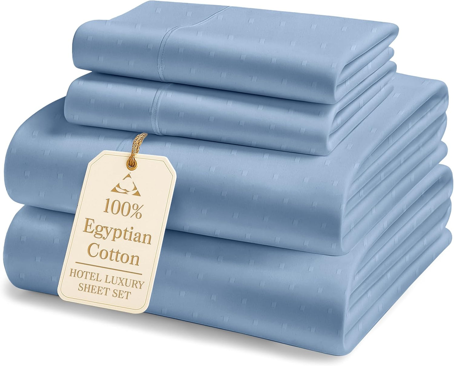 100% Egyptian Cotton Queen Sheet Set for Luxurious Comfort